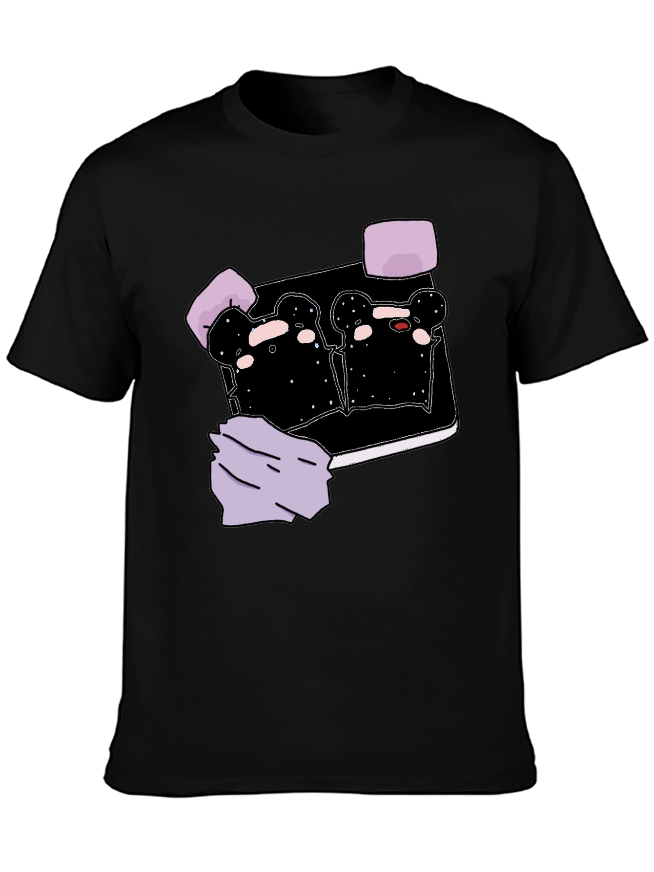 Galaxy Toast Cartoon Graphic T-Shirt