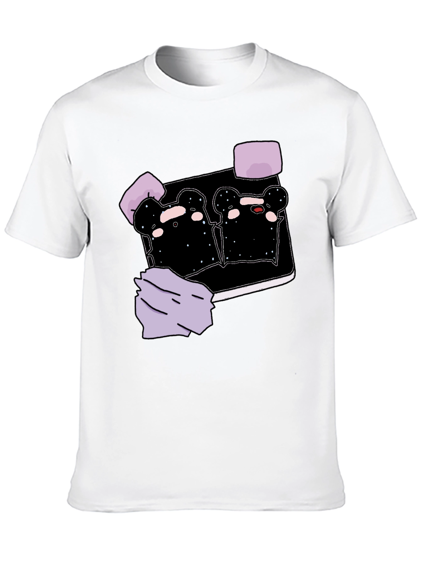 Galaxy Toast Cartoon Graphic T-Shirt