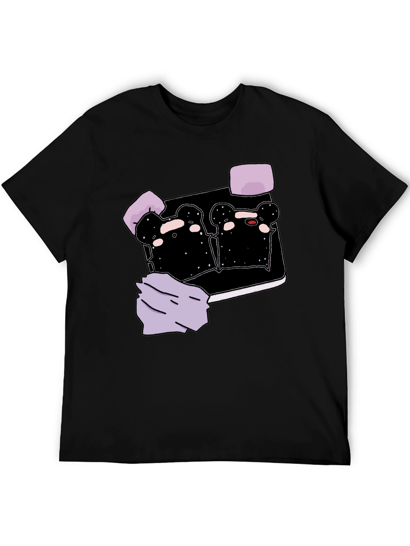 Galaxy Toast Cartoon Graphic T-Shirt