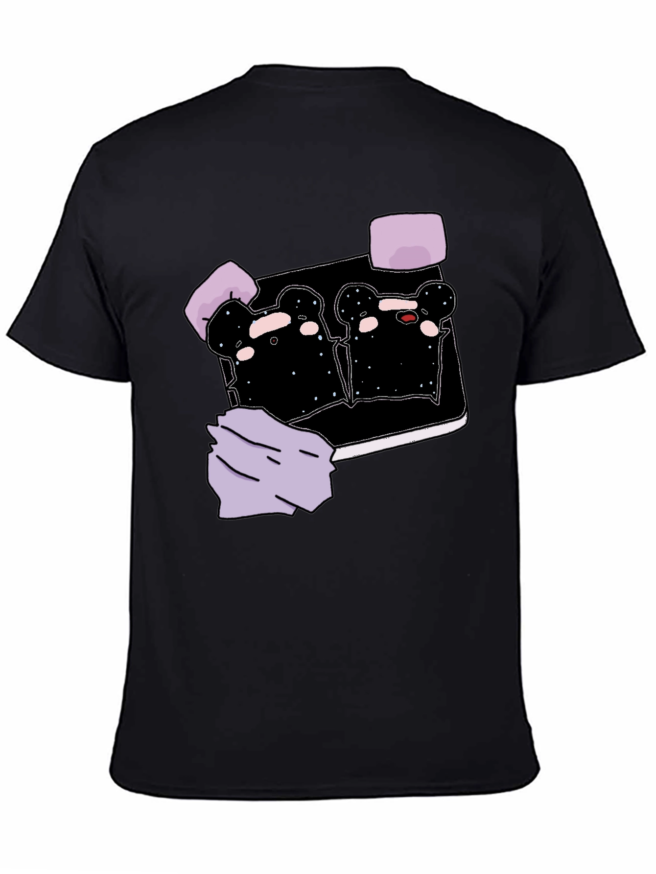 Galaxy Toast Cartoon Graphic T-Shirt