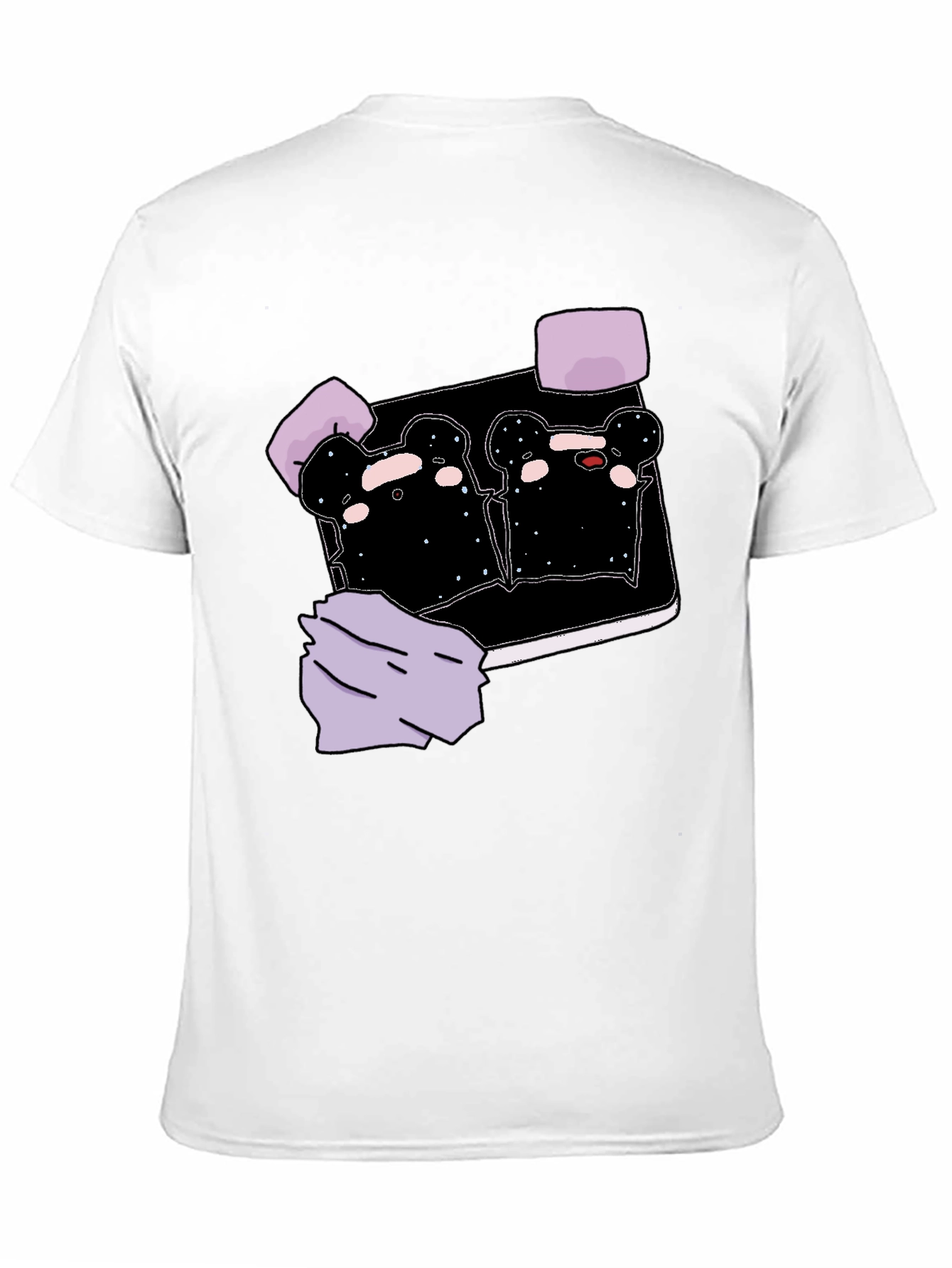 Galaxy Toast Cartoon Graphic T-Shirt