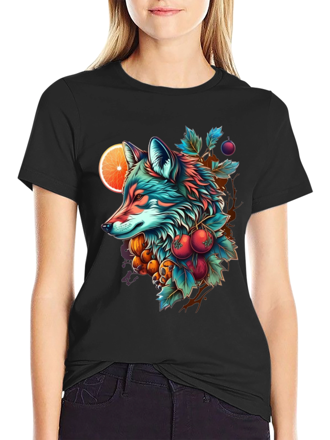 Vibrant Fox Graphic Tee - Nature Inspired Design