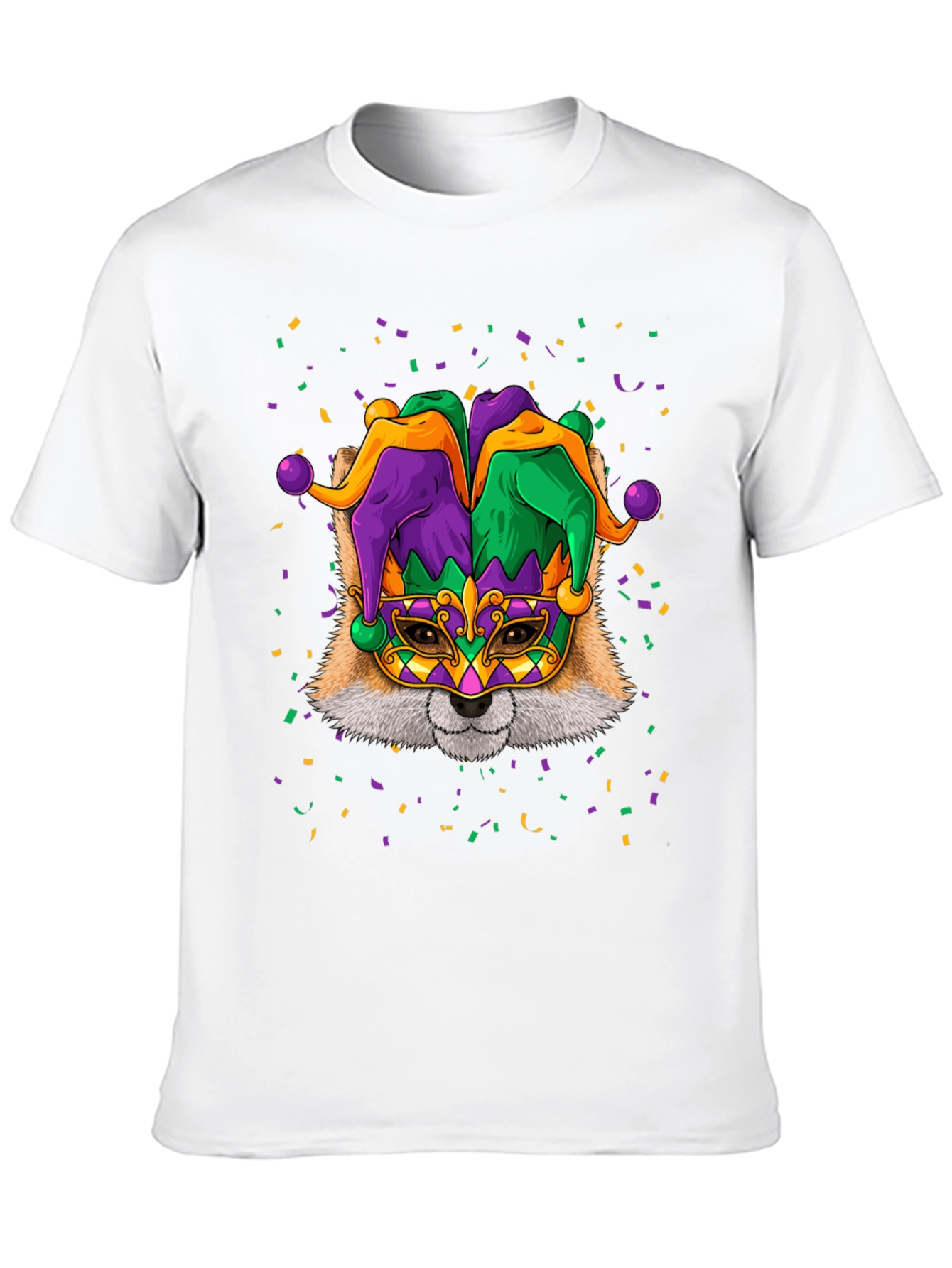 Mardi Gras Fox T-Shirt - Unisex