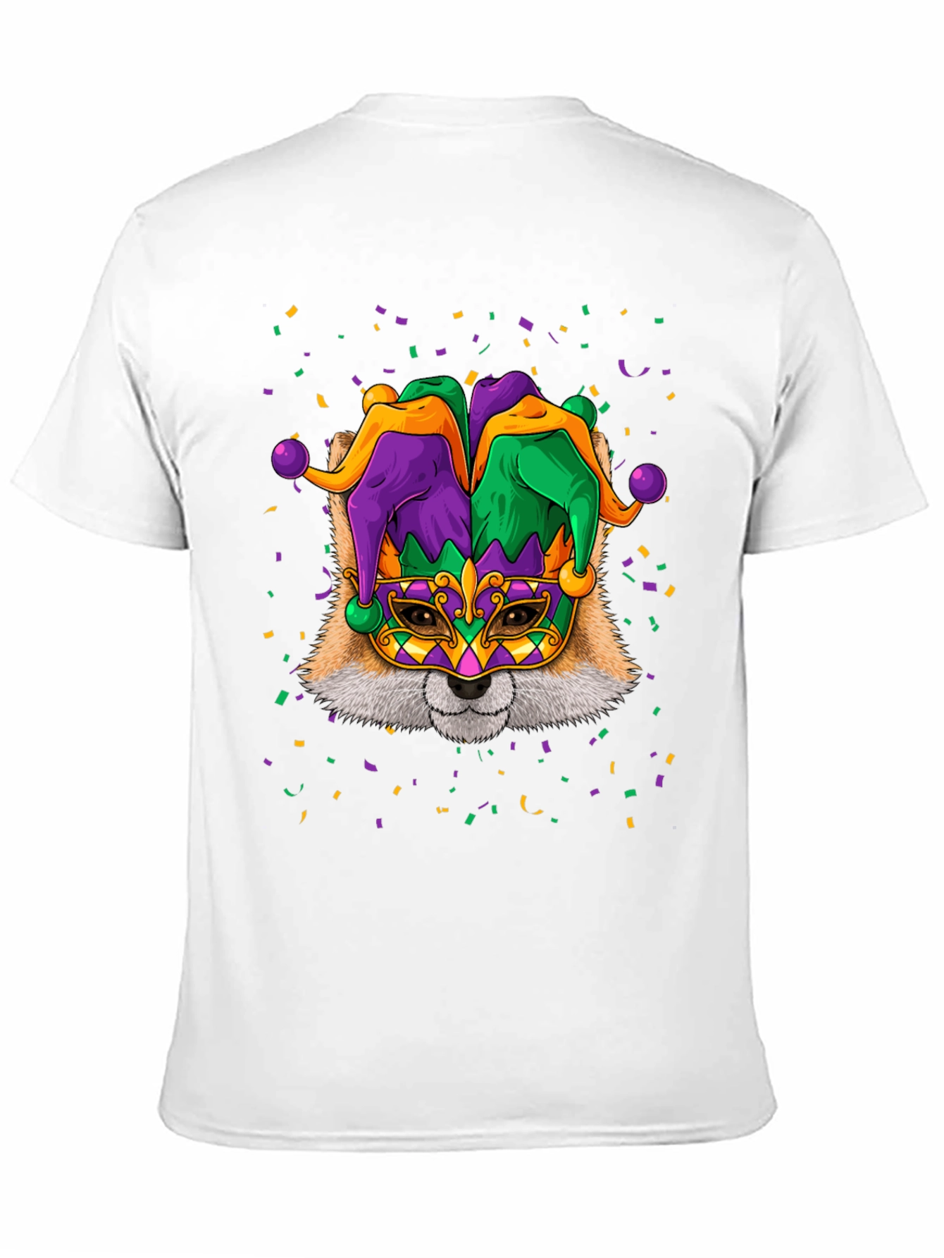 Mardi Gras Fox T-Shirt - Unisex