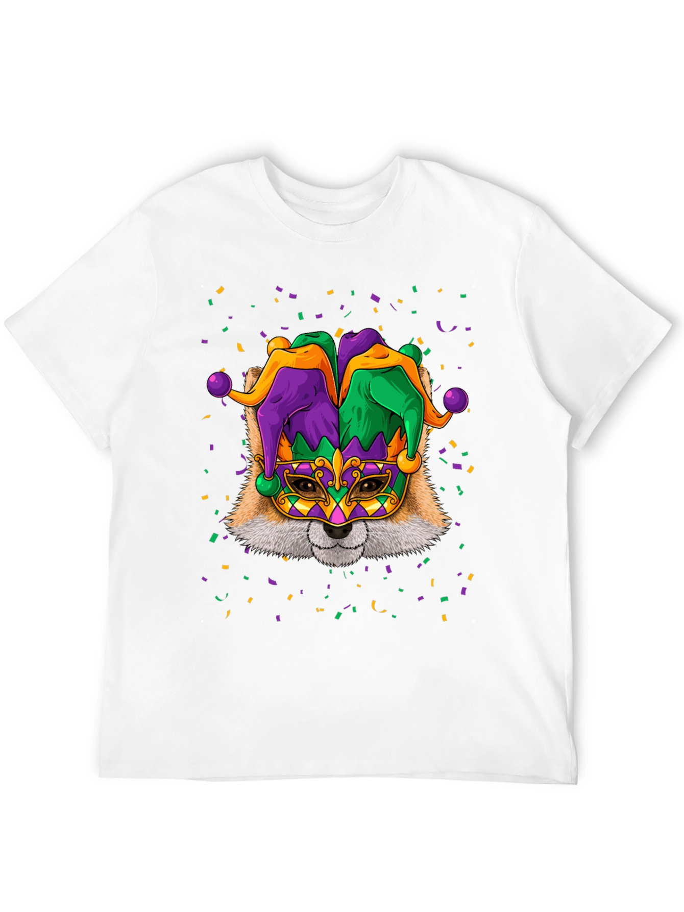Mardi Gras Fox T-Shirt - Unisex