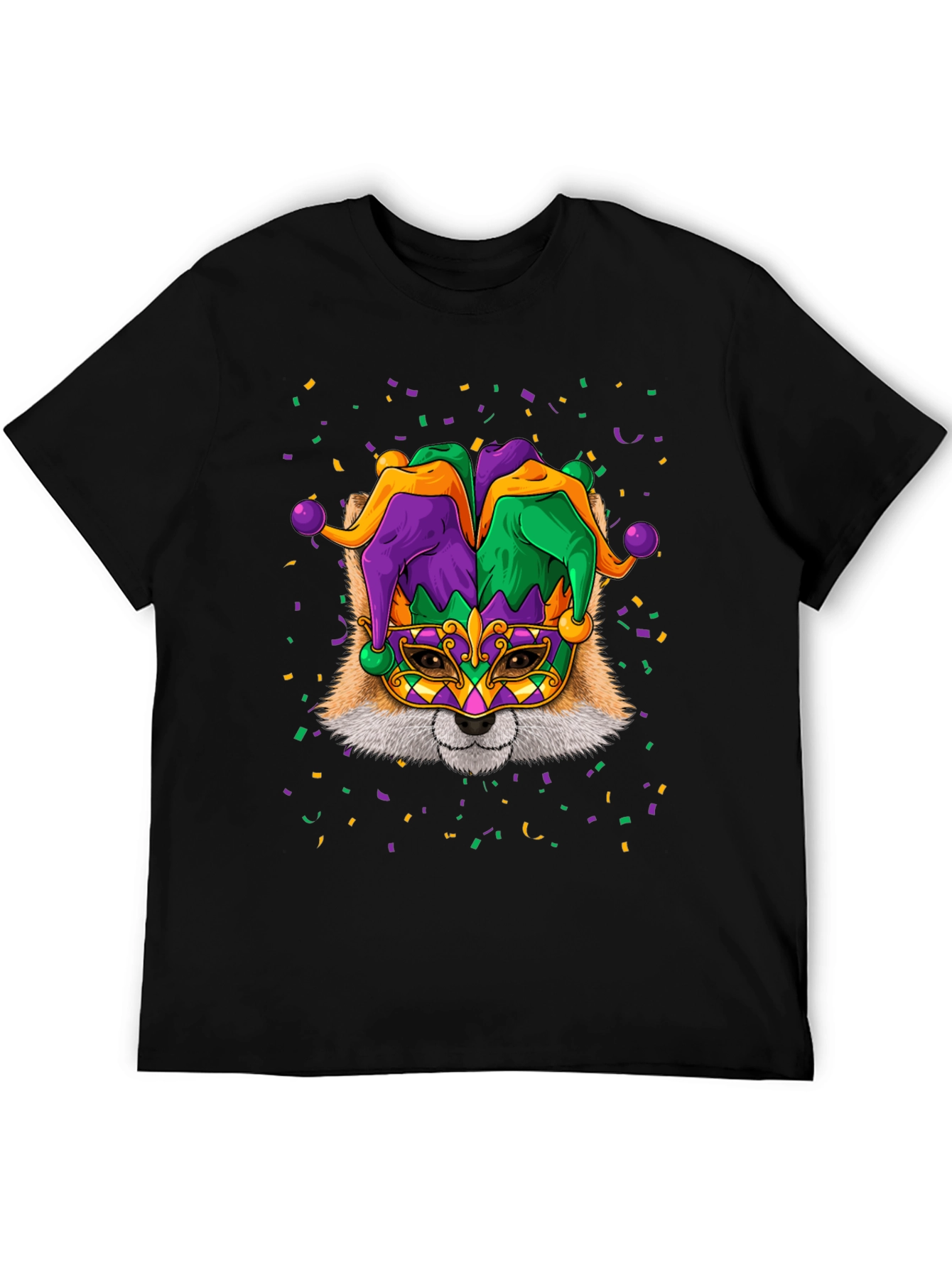 Mardi Gras Fox T-Shirt - Unisex