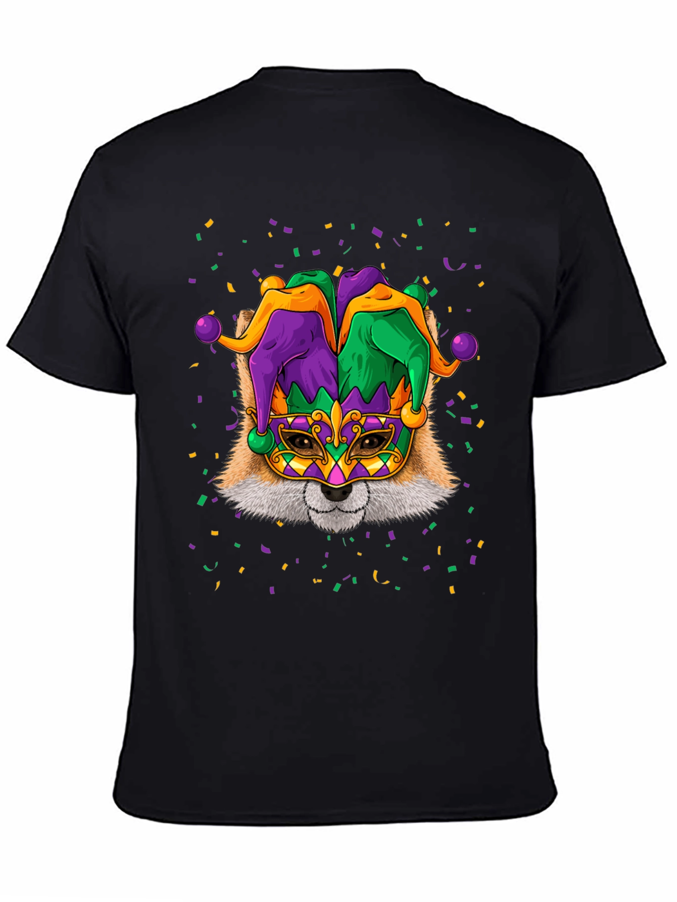 Mardi Gras Fox T-Shirt - Unisex