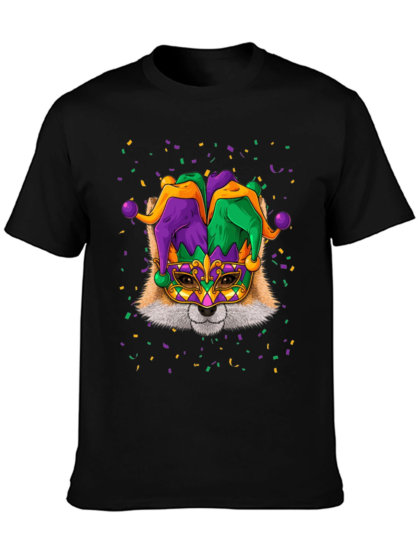 Mardi Gras Fox T-Shirt - Unisex