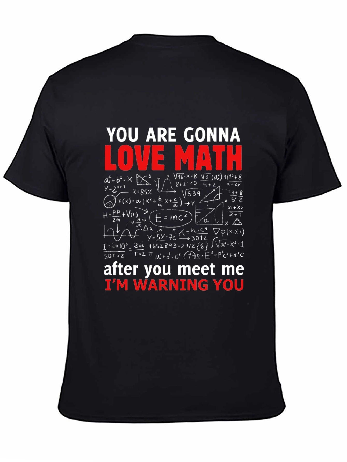 Math Equations Graphic T-Shirt Funny Geek Nerd Tee