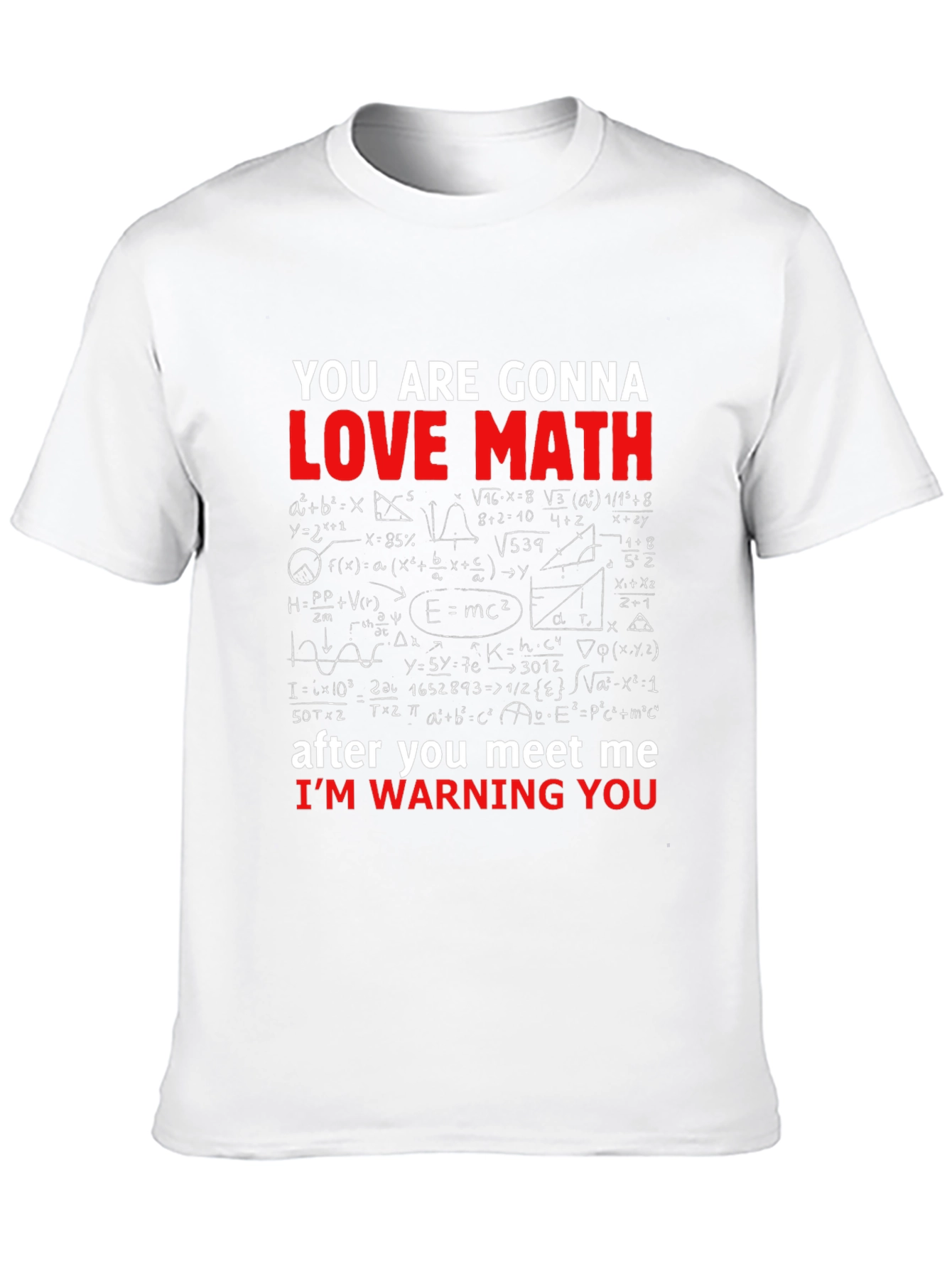 Math Equations Graphic T-Shirt Funny Geek Nerd Tee