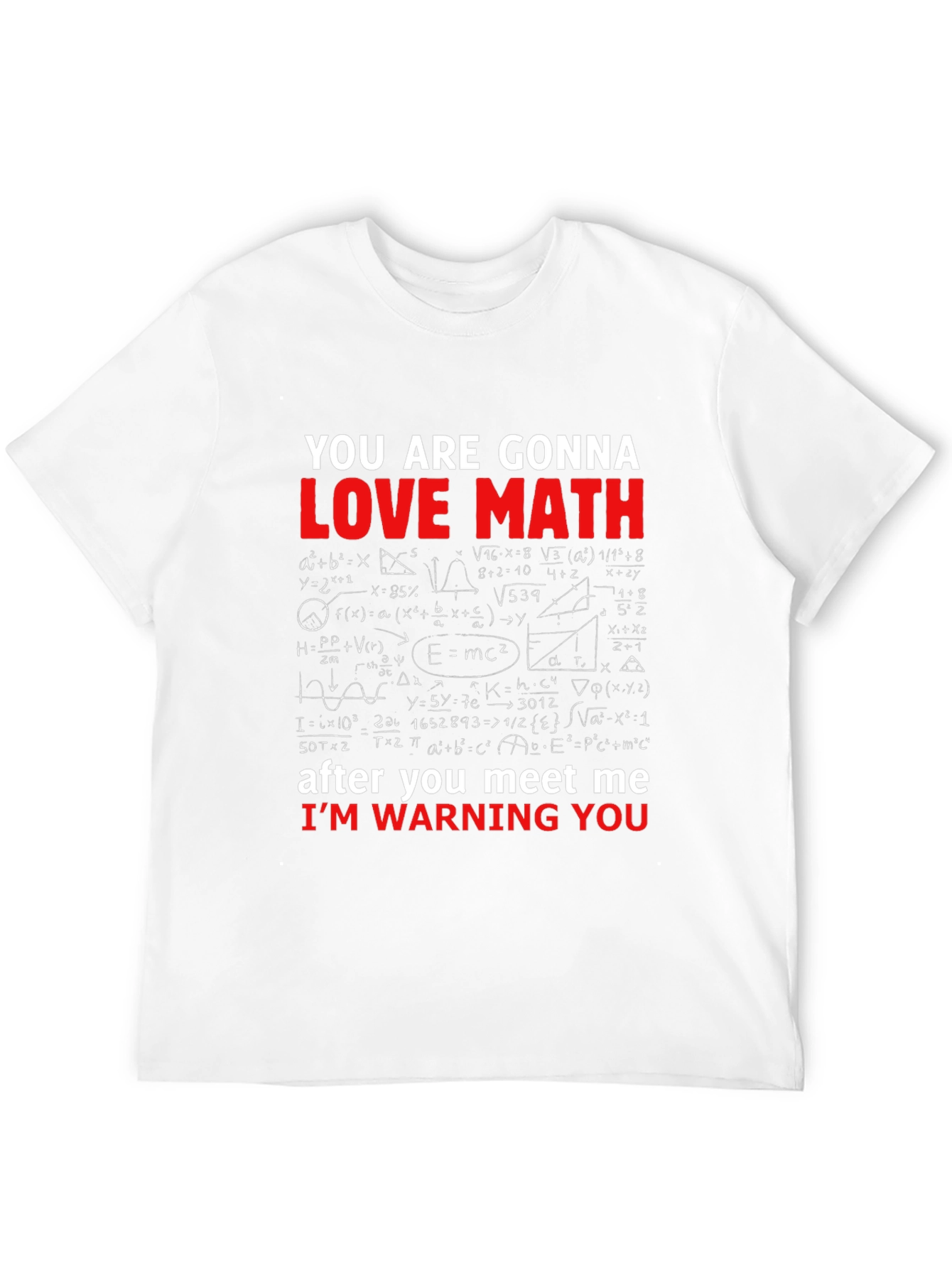 Math Equations Graphic T-Shirt Funny Geek Nerd Tee