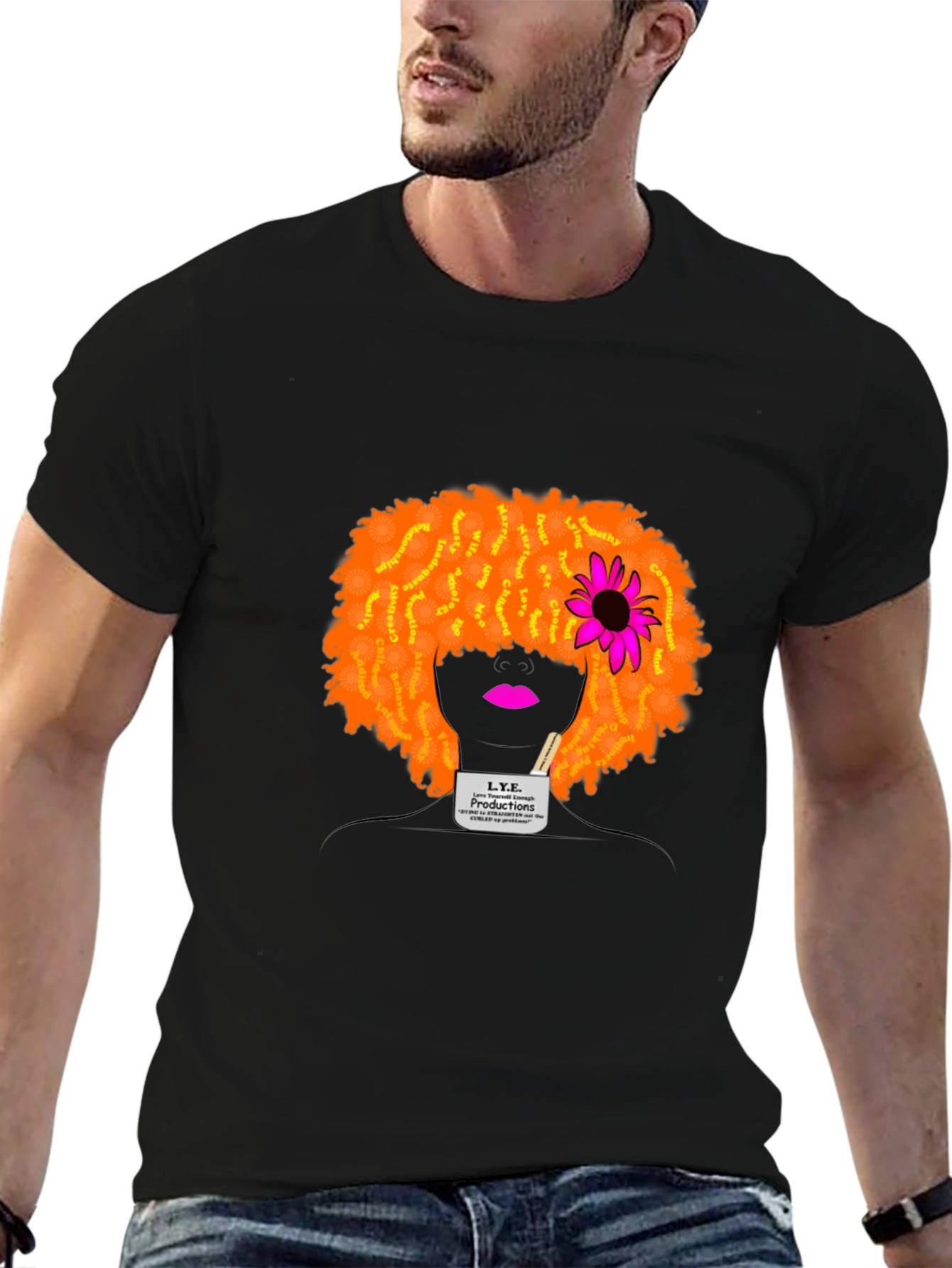 Unique Afro Hair T-Shirt - Artistic Design
