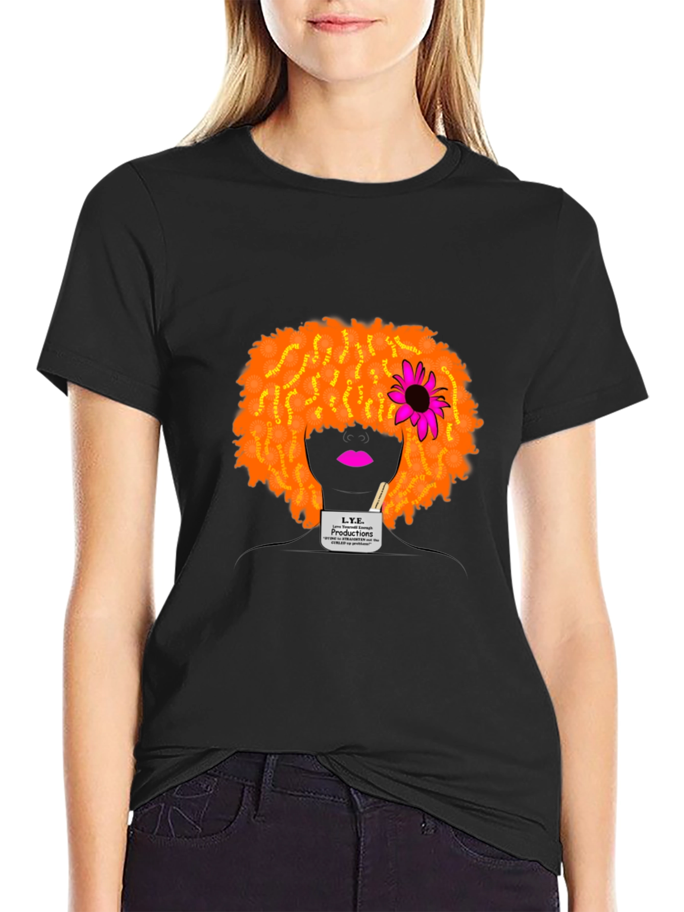 Unique Afro Hair T-Shirt - Artistic Design