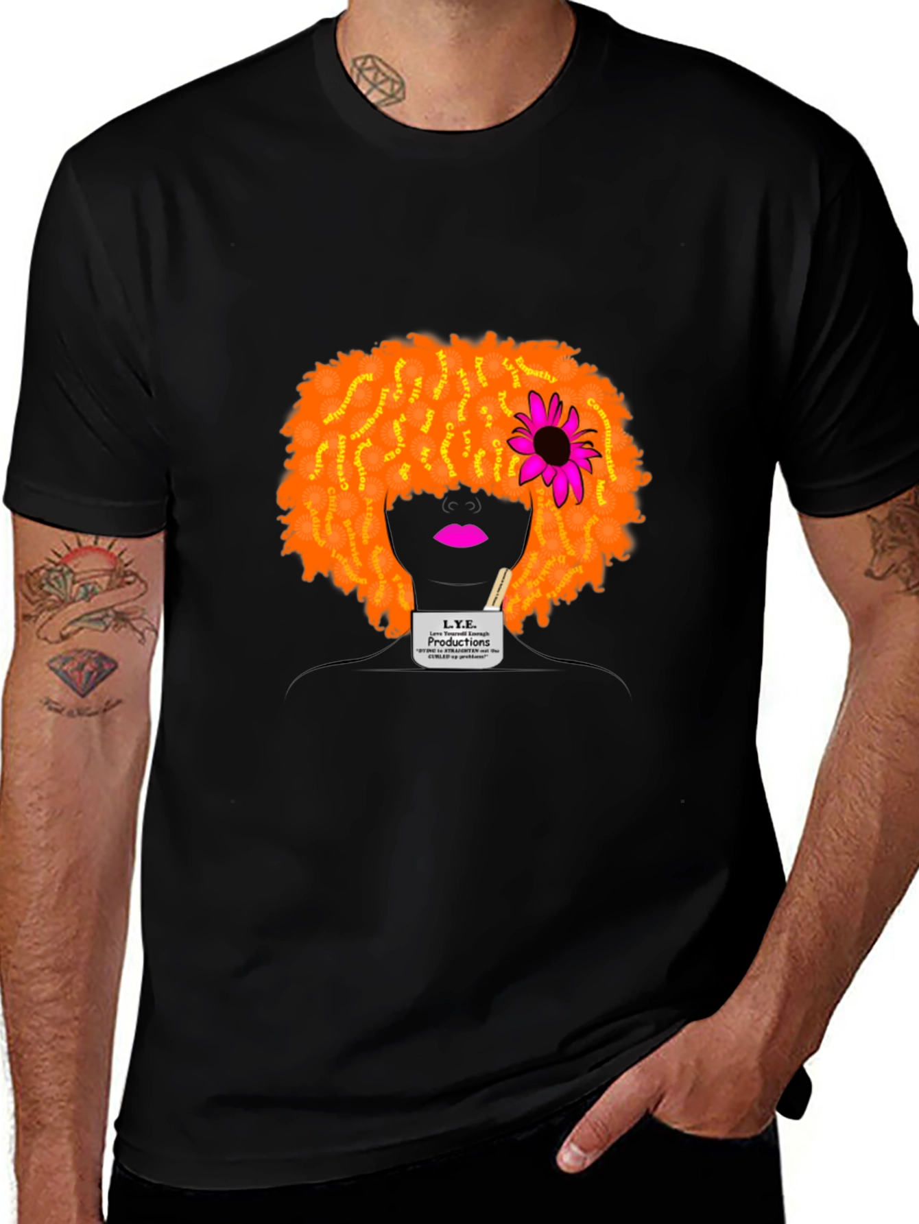 Unique Afro Hair T-Shirt - Artistic Design