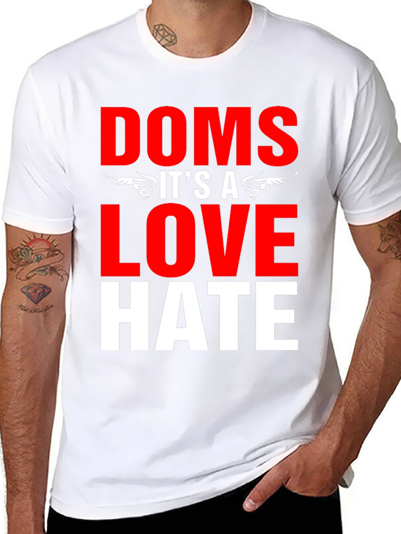 Doms Love Hate Graphic T-Shirt