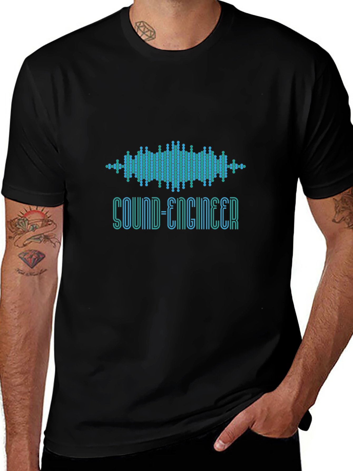 Sound Engineer Graphic T-Shirt - Black