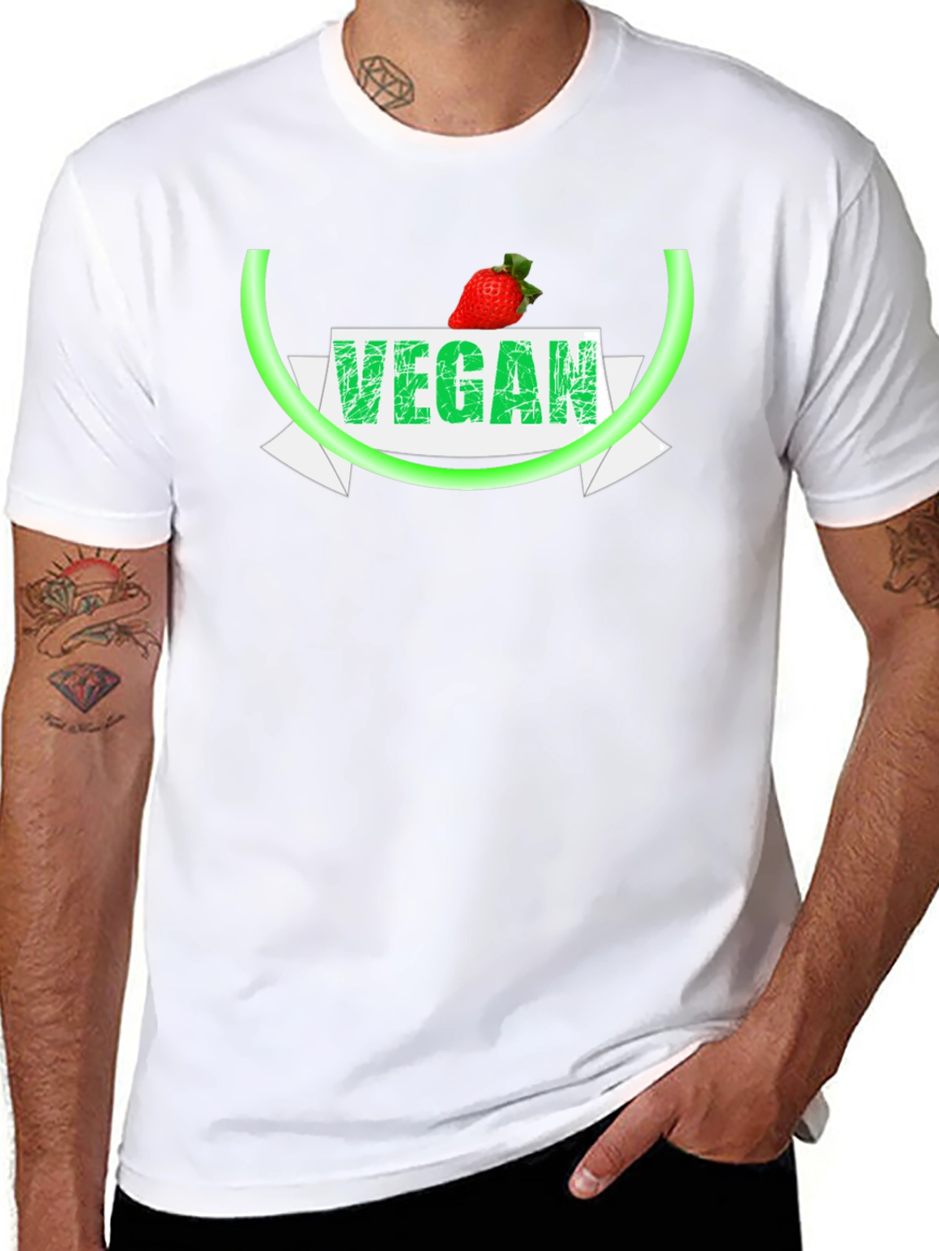 Vegan Strawberry Graphic T-Shirt