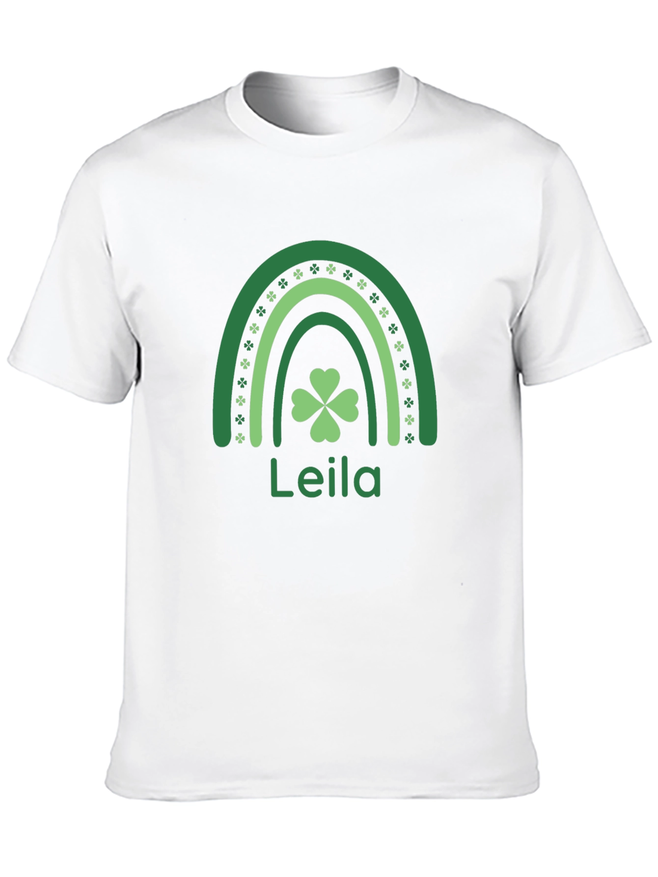 Leila Shamrock Rainbow St. Patricks Day T-Shirt