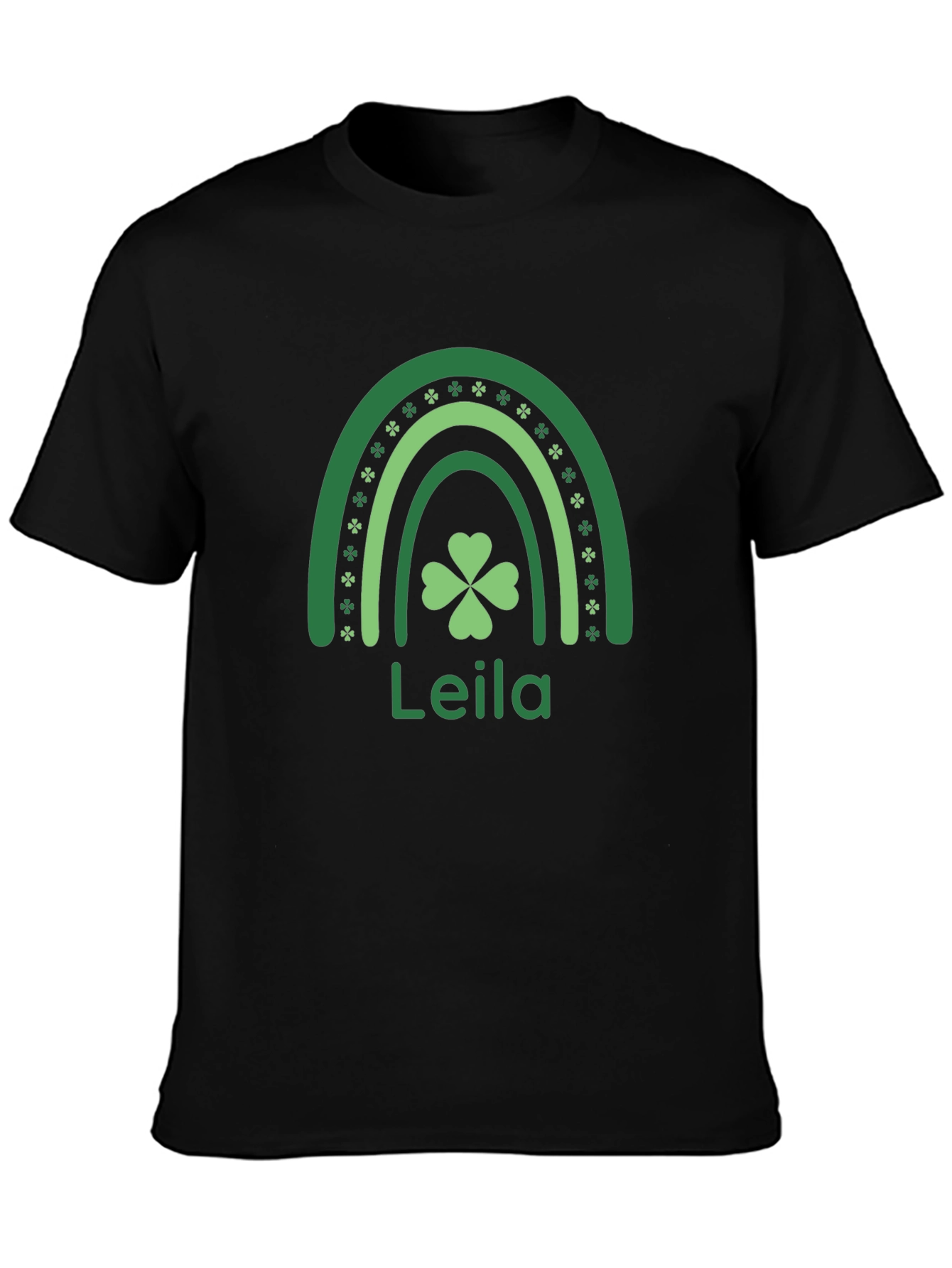 Leila Shamrock Rainbow St. Patricks Day T-Shirt