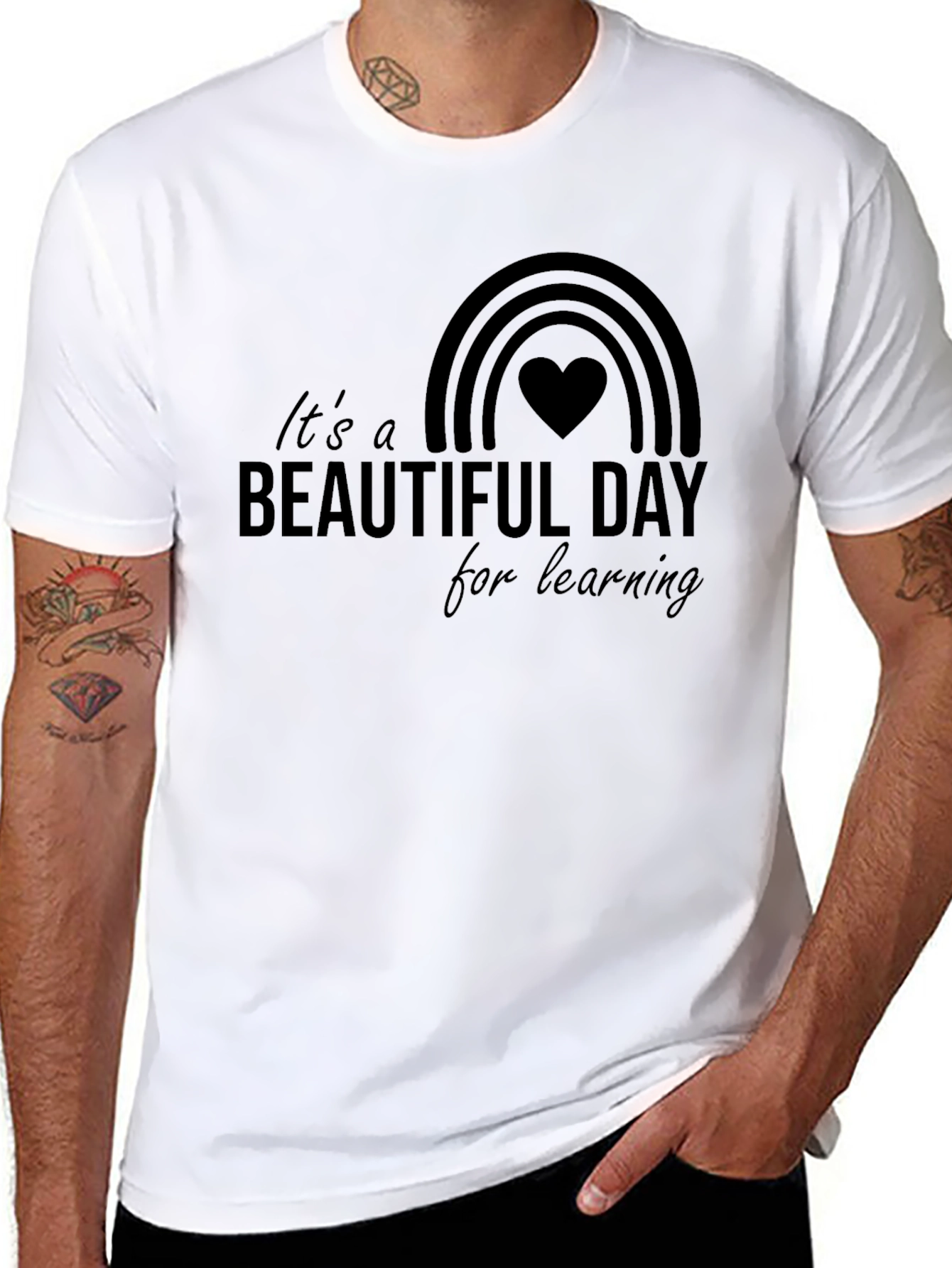 Its a Beautiful Day for Learning Black T-Shirt