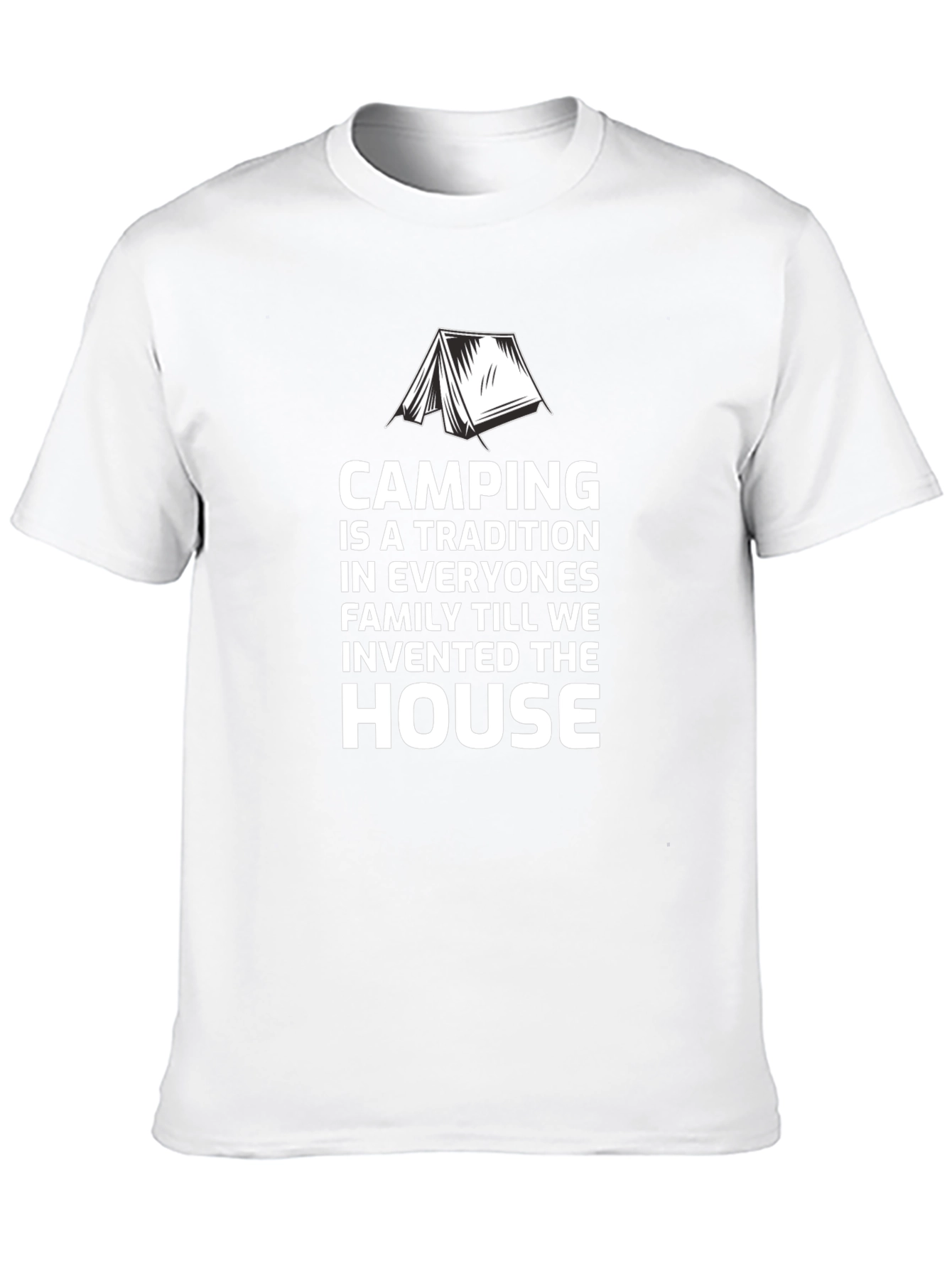 Camping Tradition Graphic Tee - Black Cotton Shirt