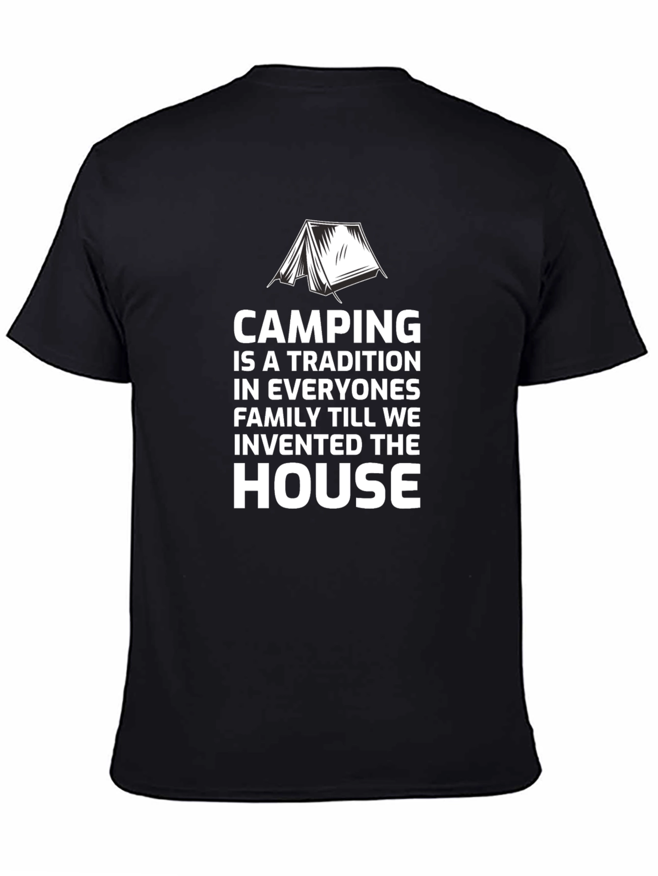 Camping Tradition Graphic Tee - Black Cotton Shirt