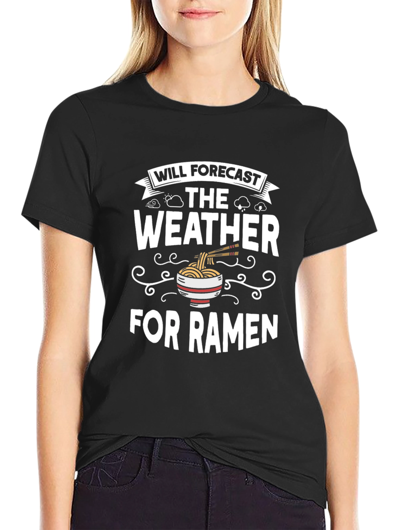 Funny Ramen Weather Forecast T-Shirt