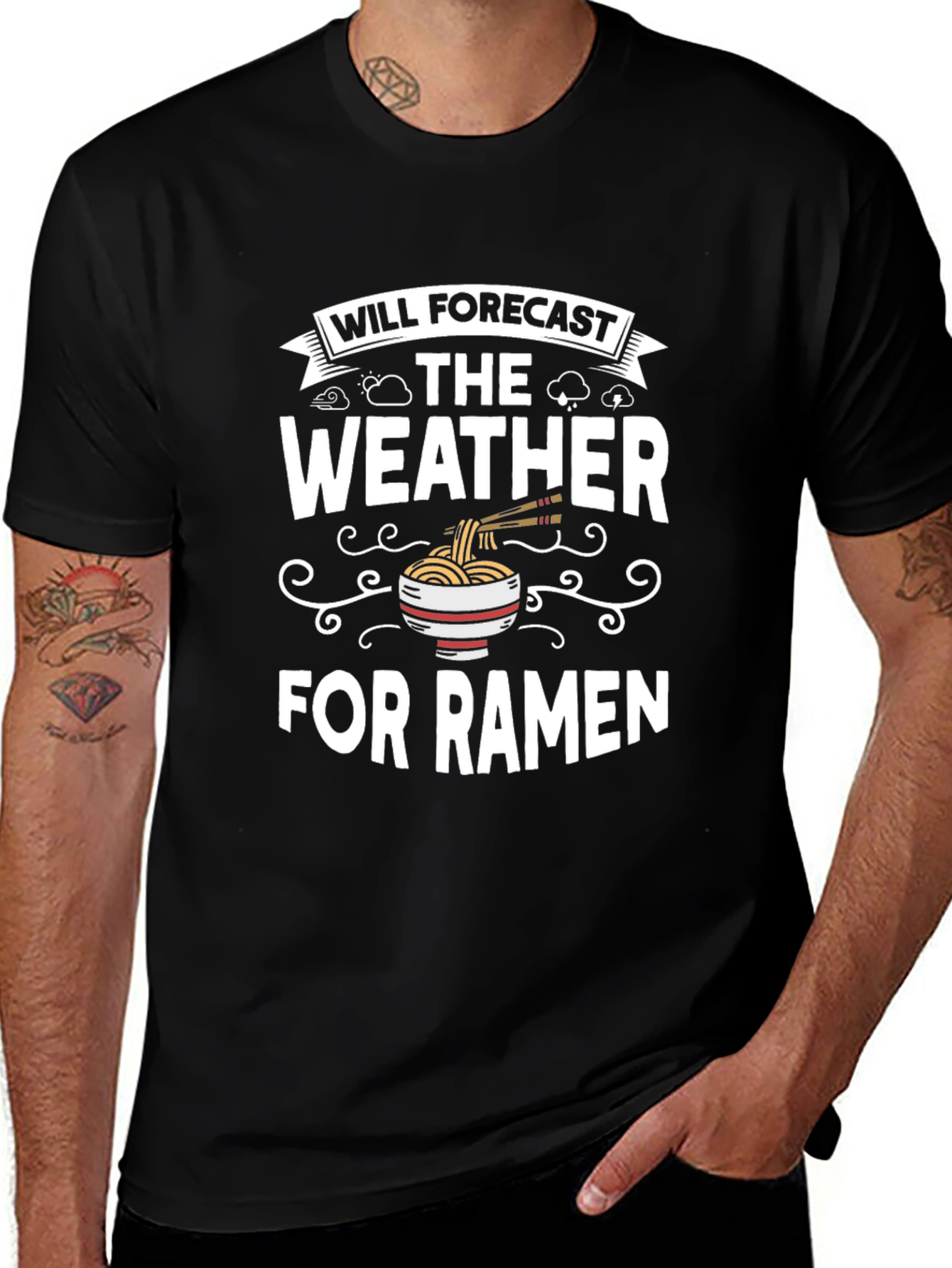 Funny Ramen Weather Forecast T-Shirt