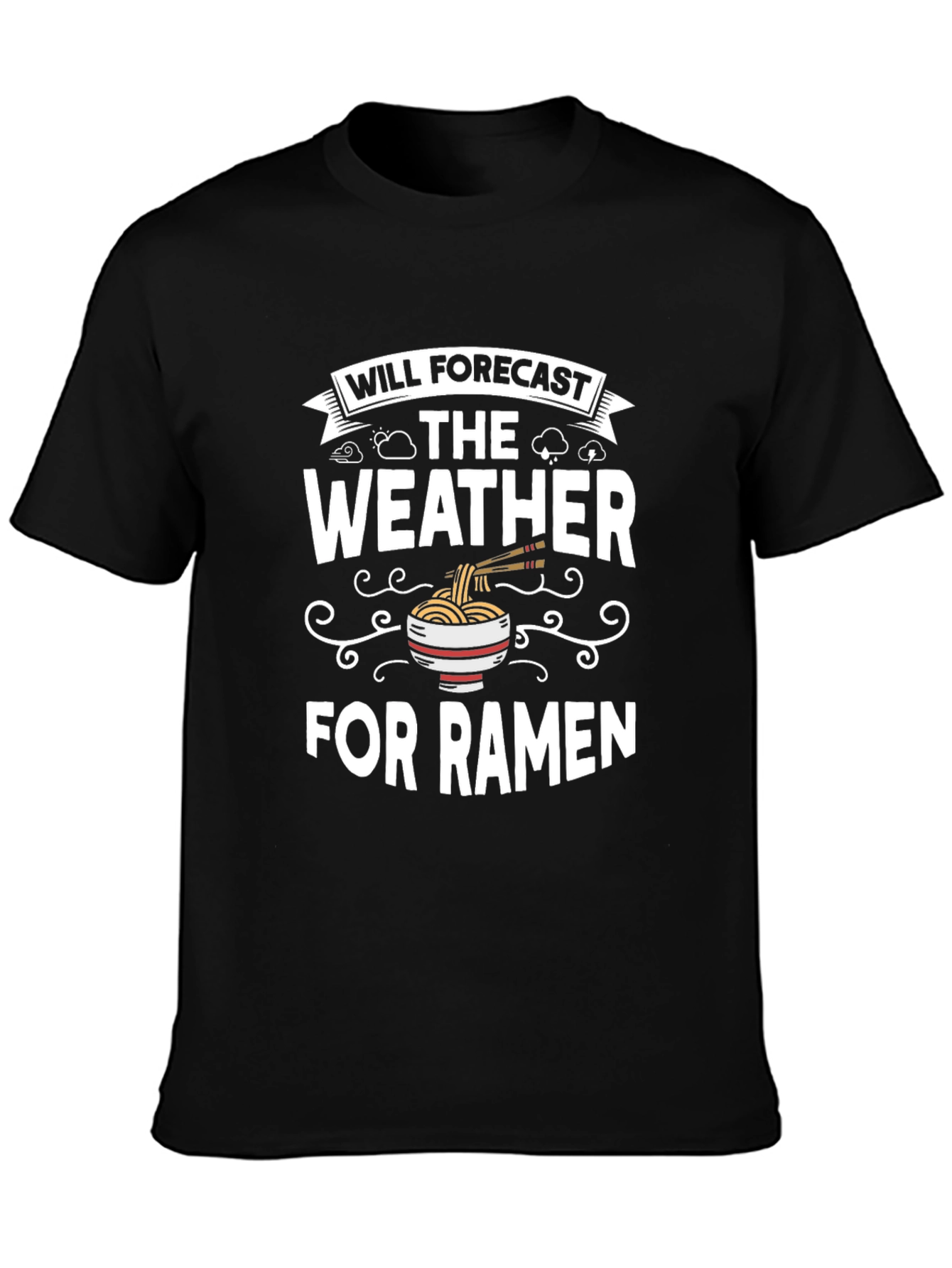 Funny Ramen Weather Forecast T-Shirt
