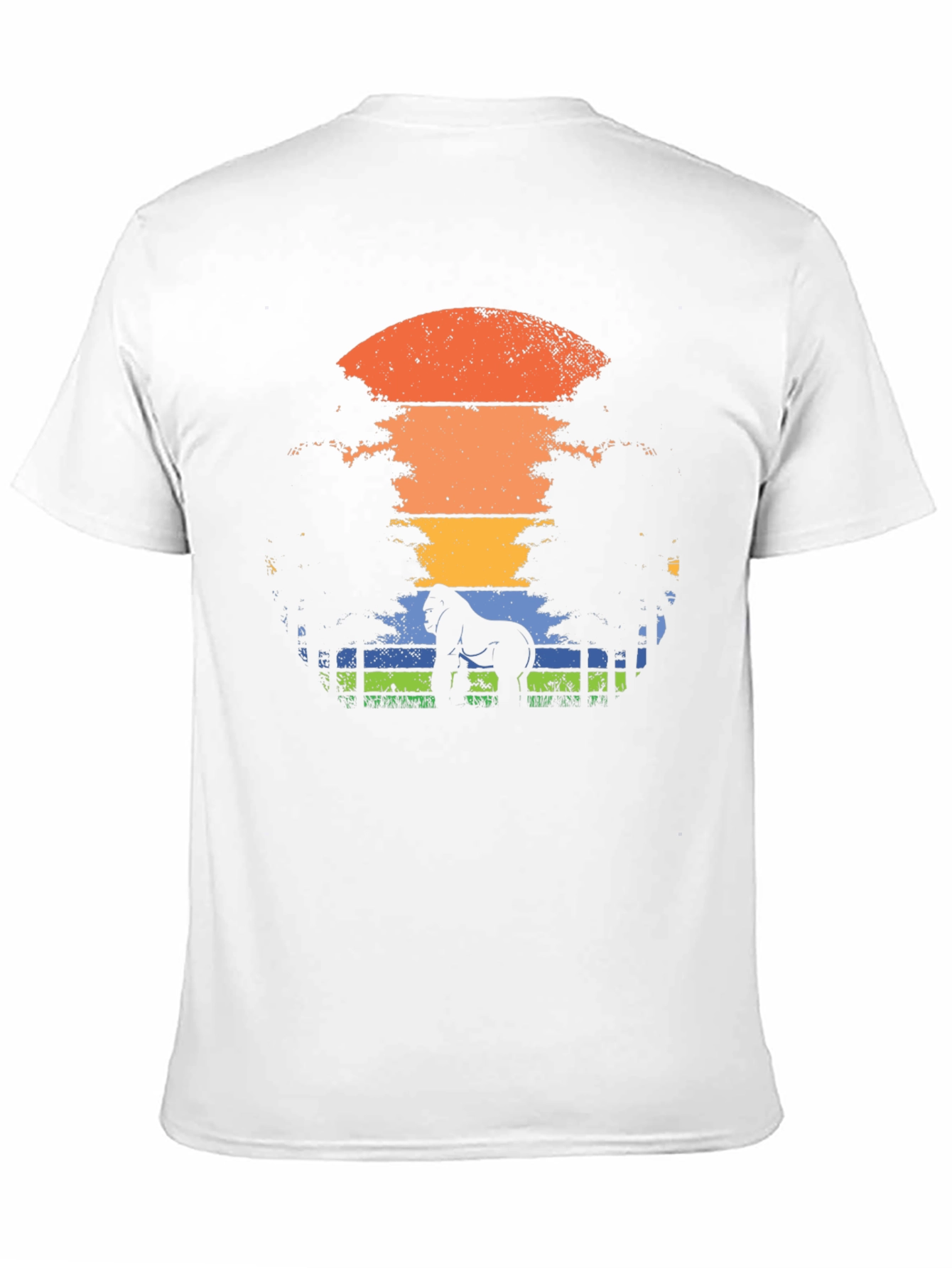 Gorilla Sunset Graphic Tee - Black Casual T-Shirt