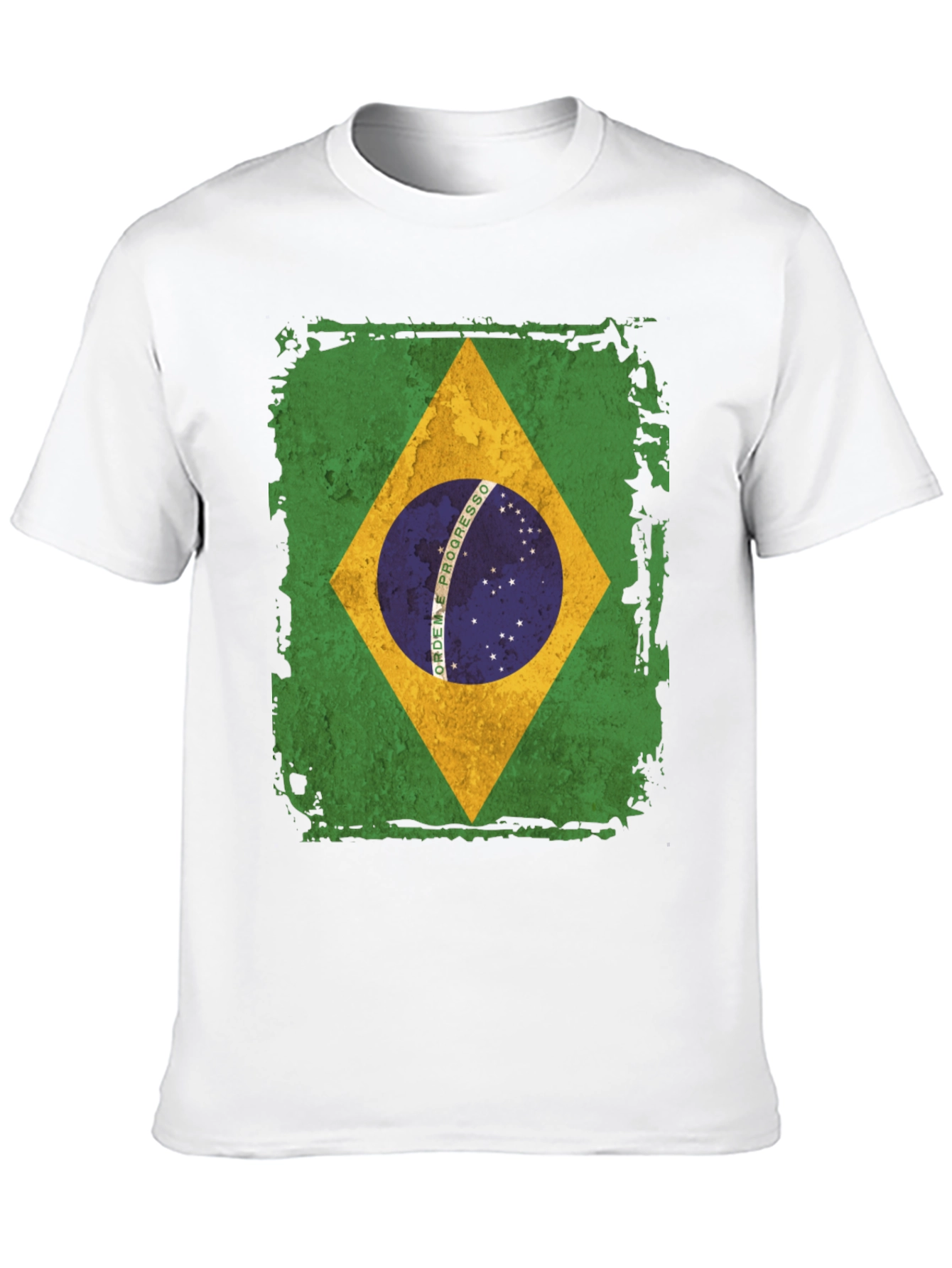Brazil Flag Graphic T-Shirt - Mens Black Tee