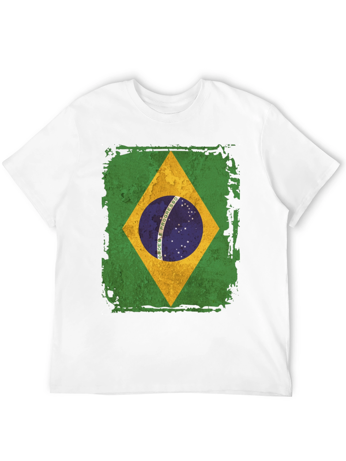 Brazil Flag Graphic T-Shirt - Mens Black Tee