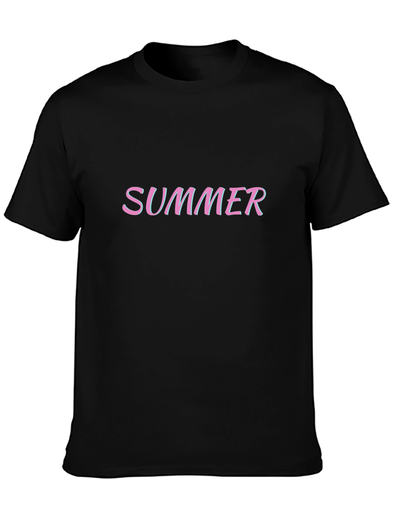Summer Print Black T-Shirt