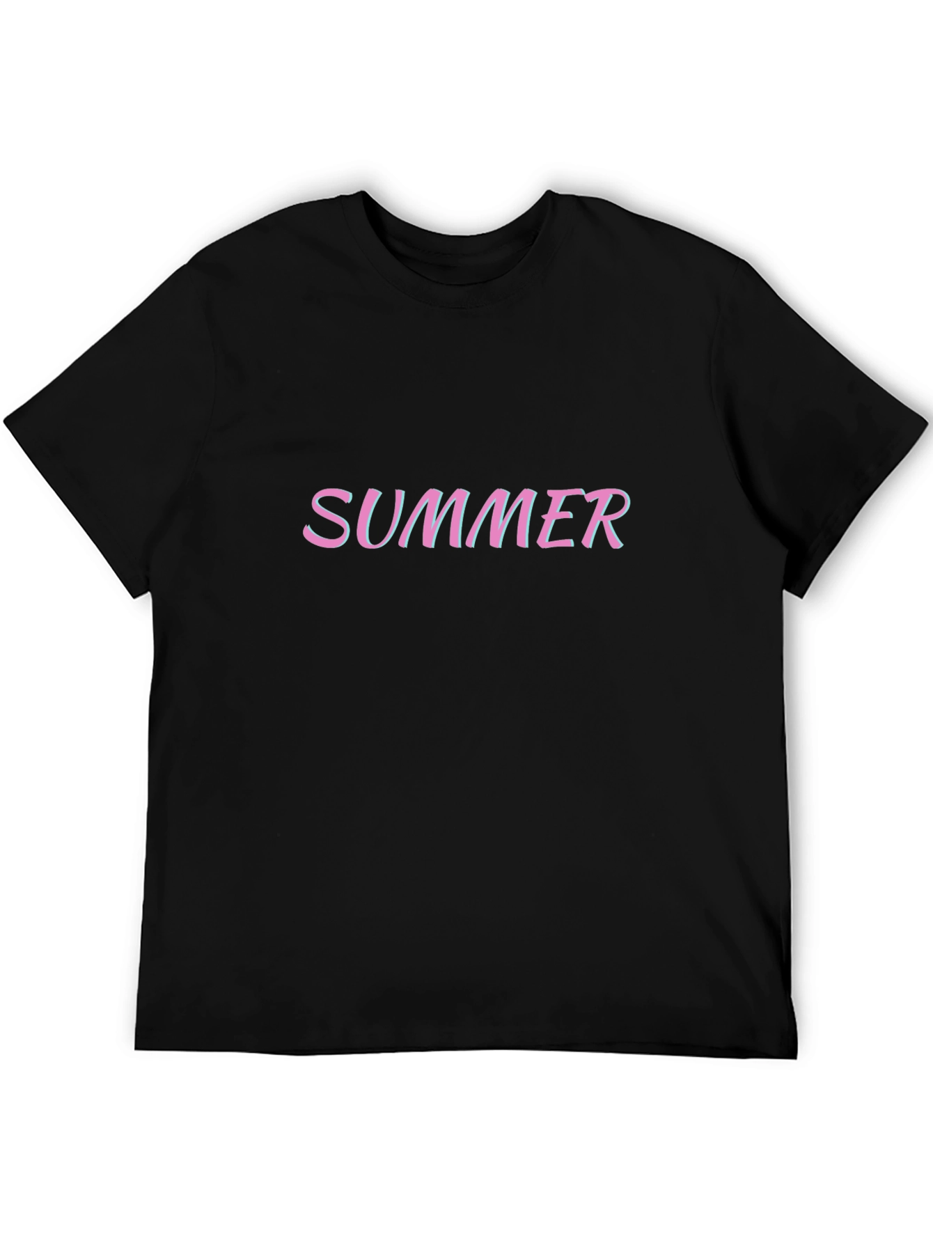 Summer Print Black T-Shirt