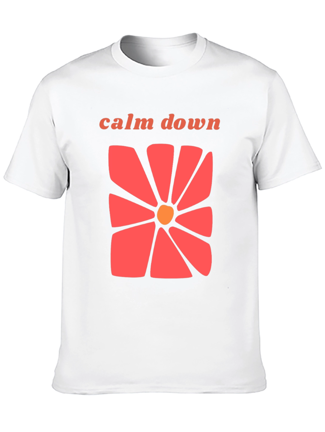 Calm Down Floral Graphic T-Shirt - Retro Style