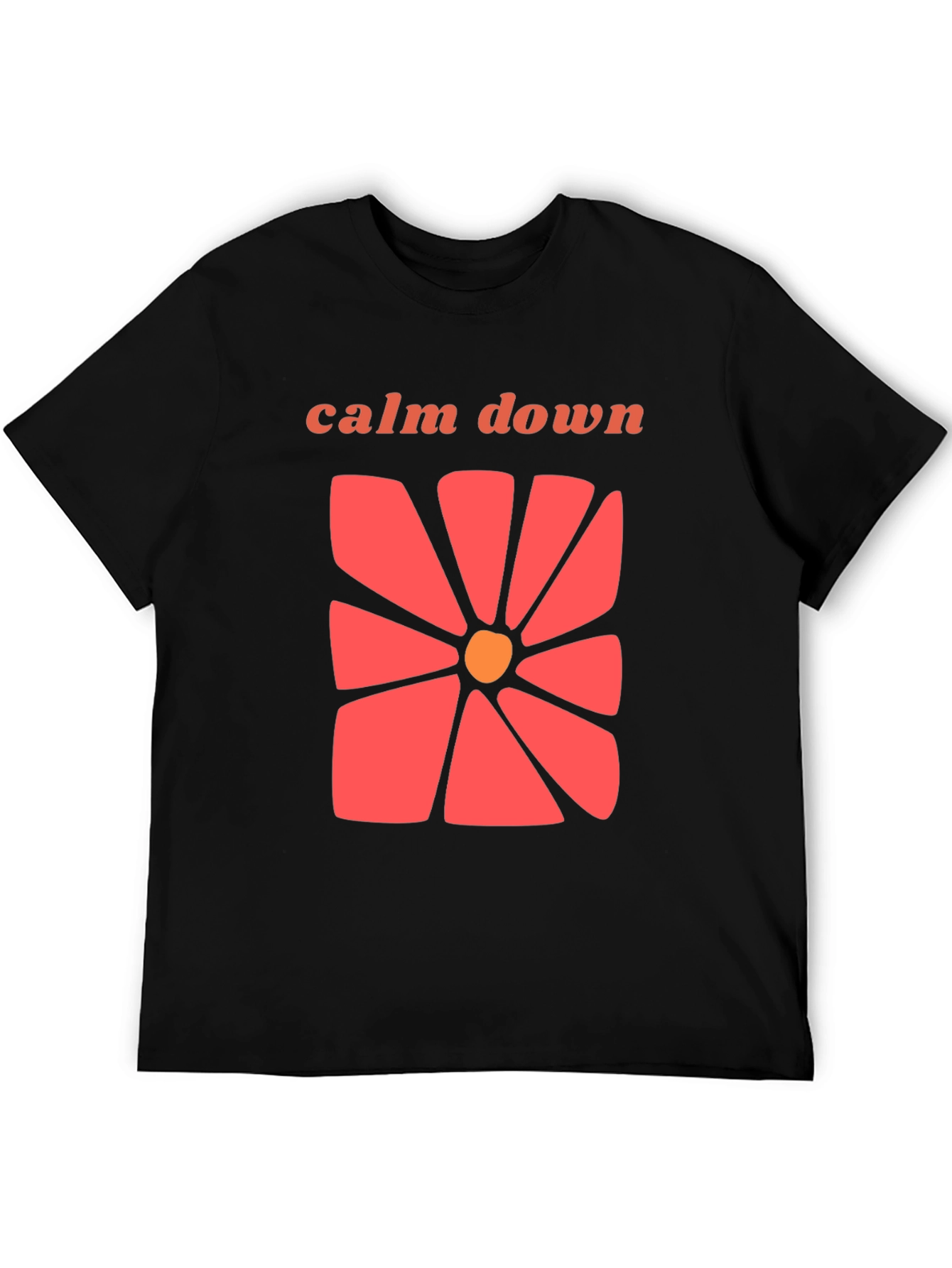 Calm Down Floral Graphic T-Shirt - Retro Style