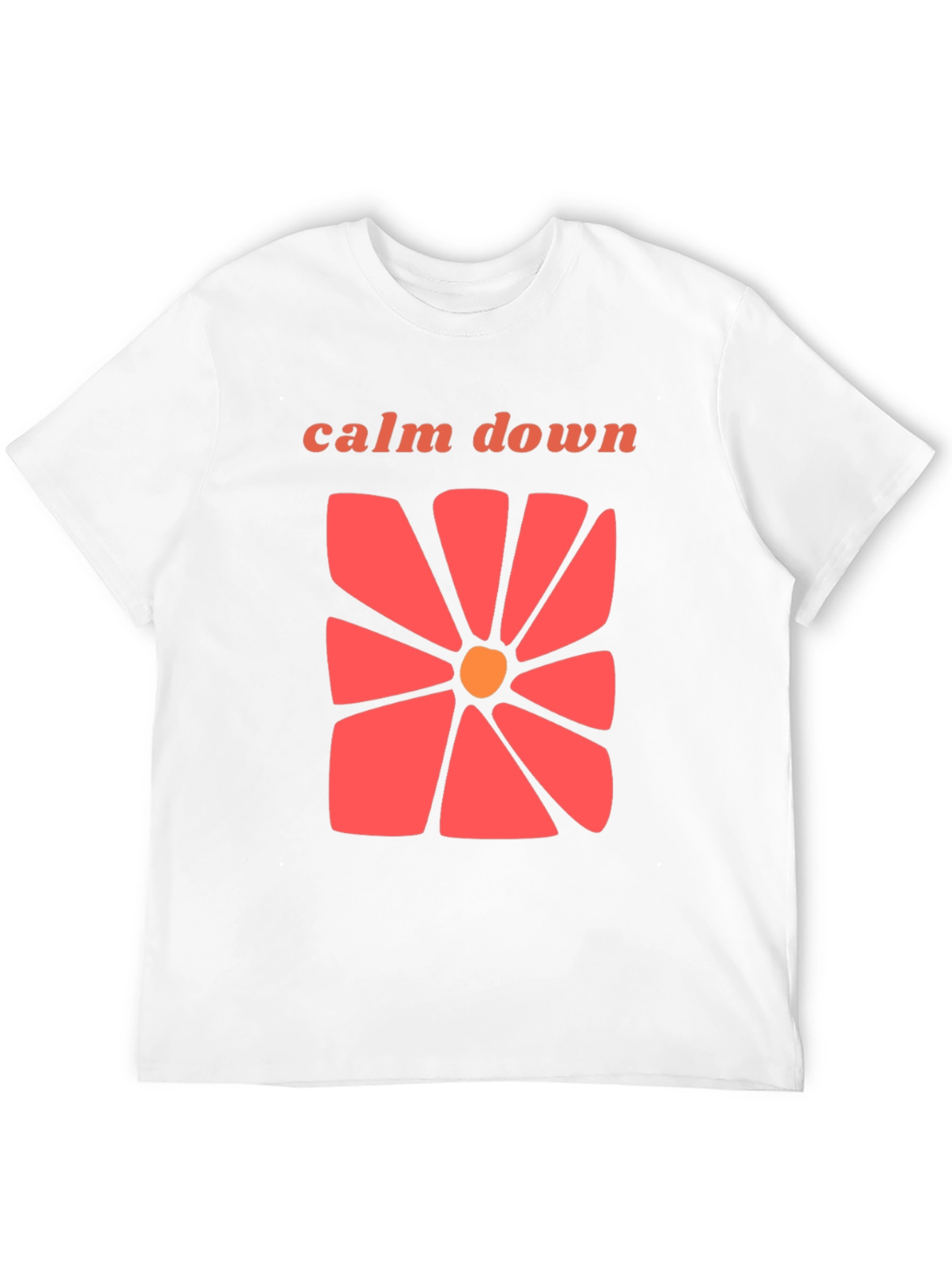 Calm Down Floral Graphic T-Shirt - Retro Style