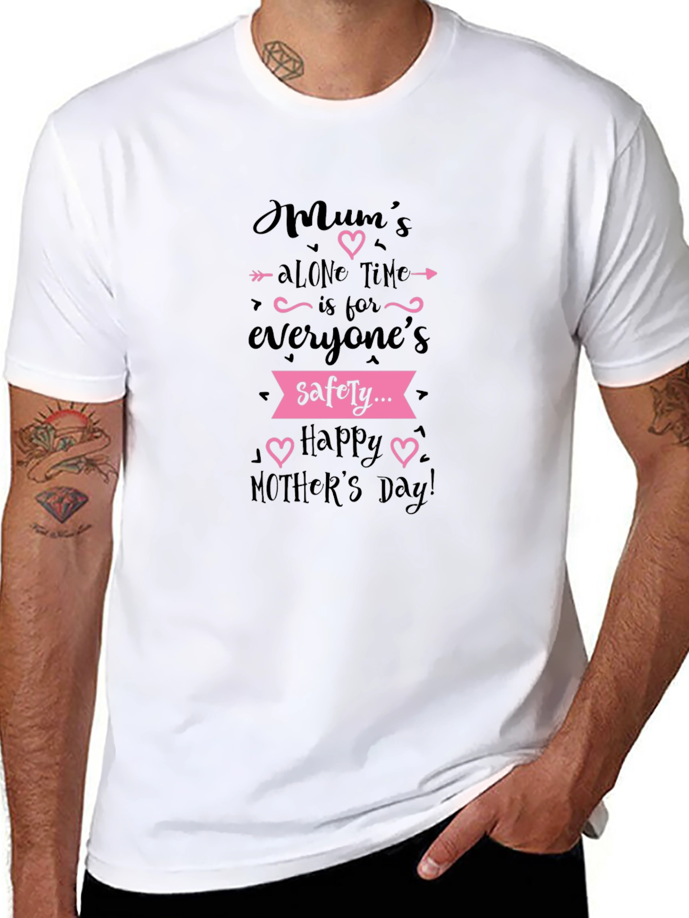 Mums Alone Time Black T-Shirt Mothers Day Gift