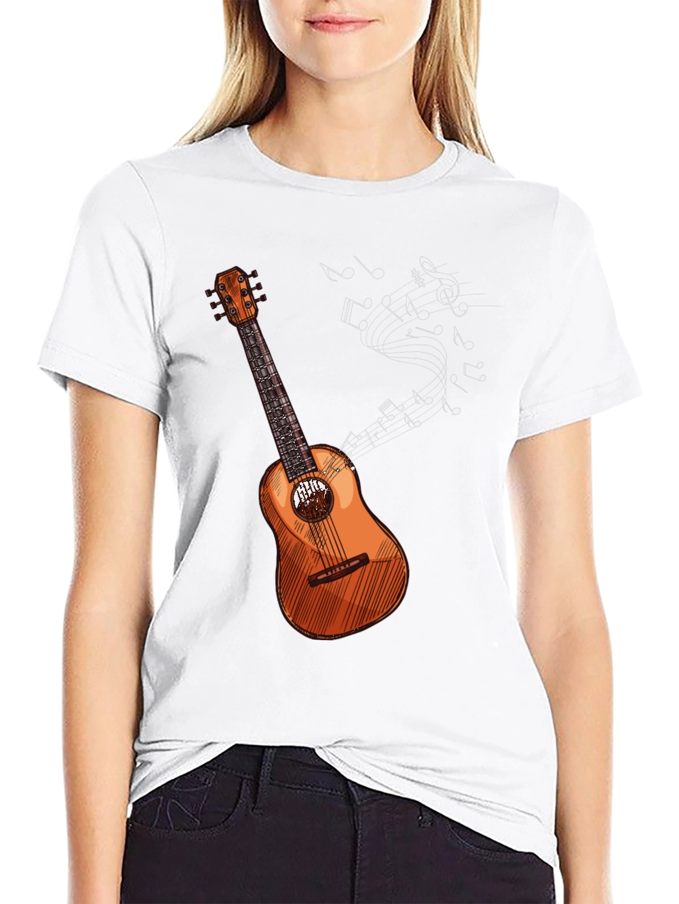 Musical Guitar T-Shirt - Black