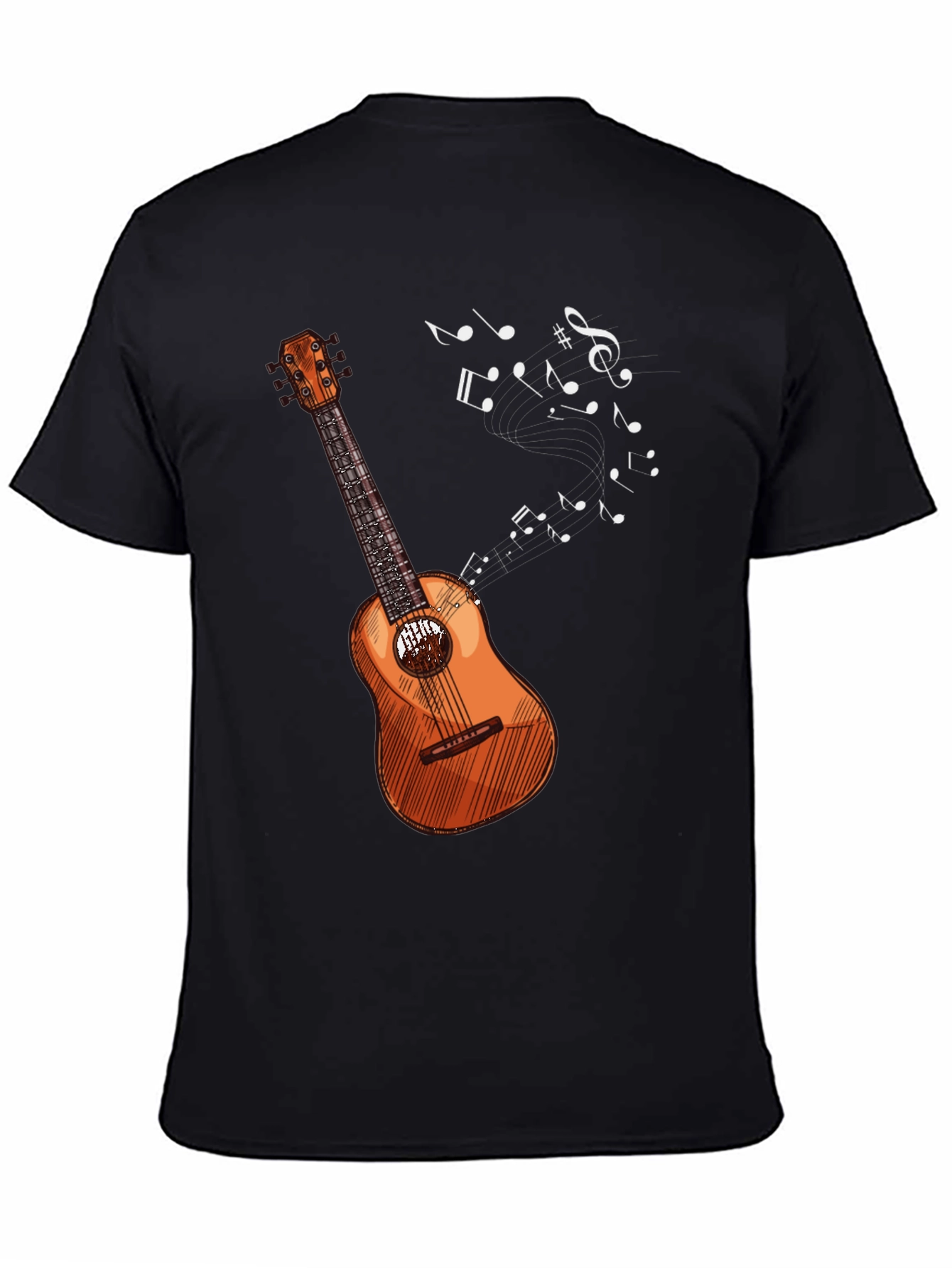 Musical Guitar T-Shirt - Black