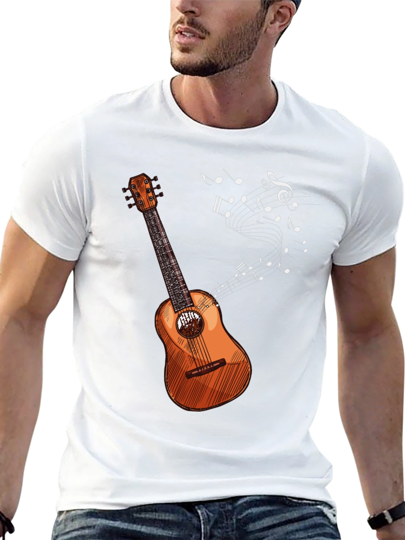 Musical Guitar T-Shirt - Black