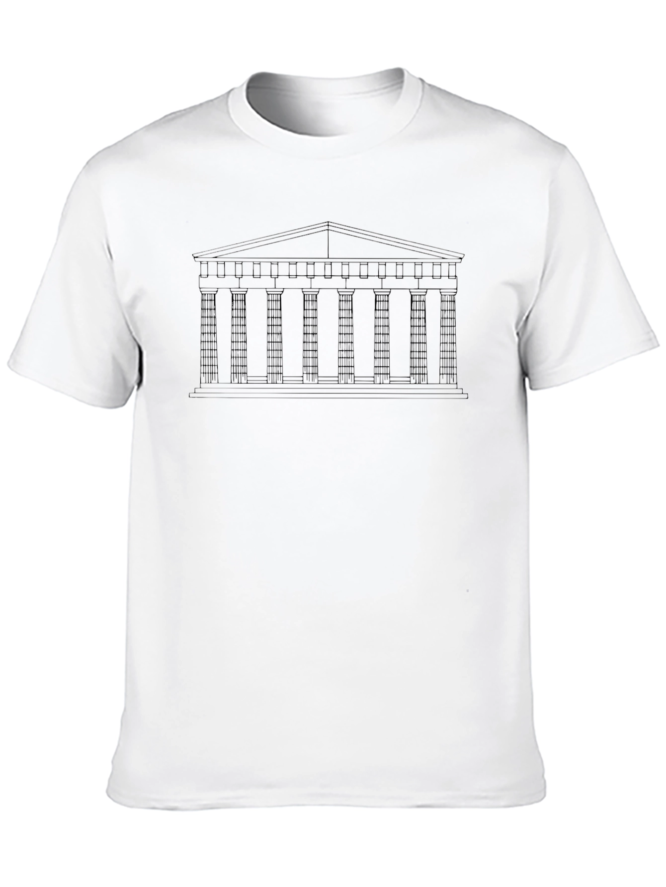 Parthenon Outline T-Shirt - Classic Architecture Design