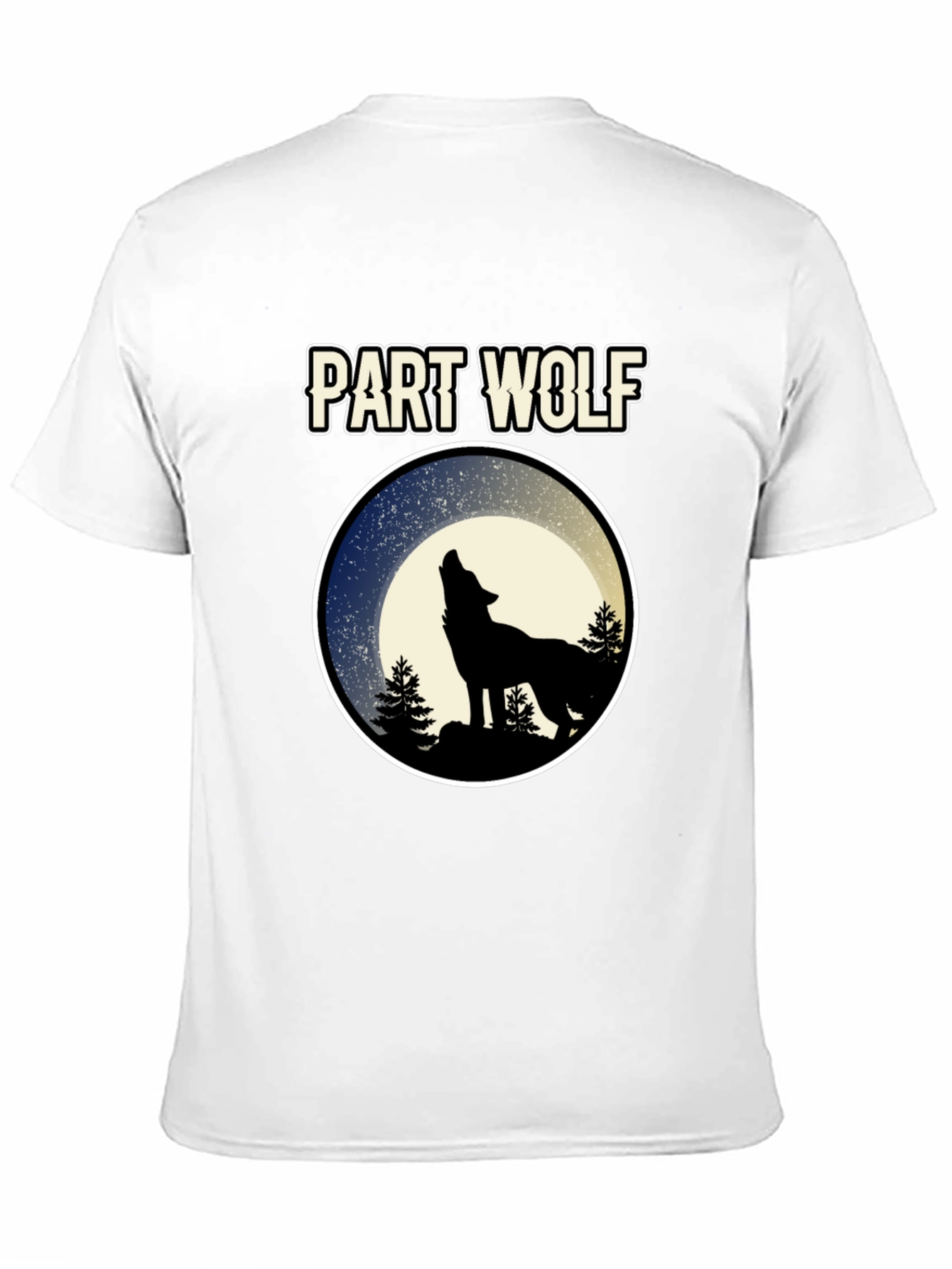 Part Wolf T-Shirt - Howling Wolf Design