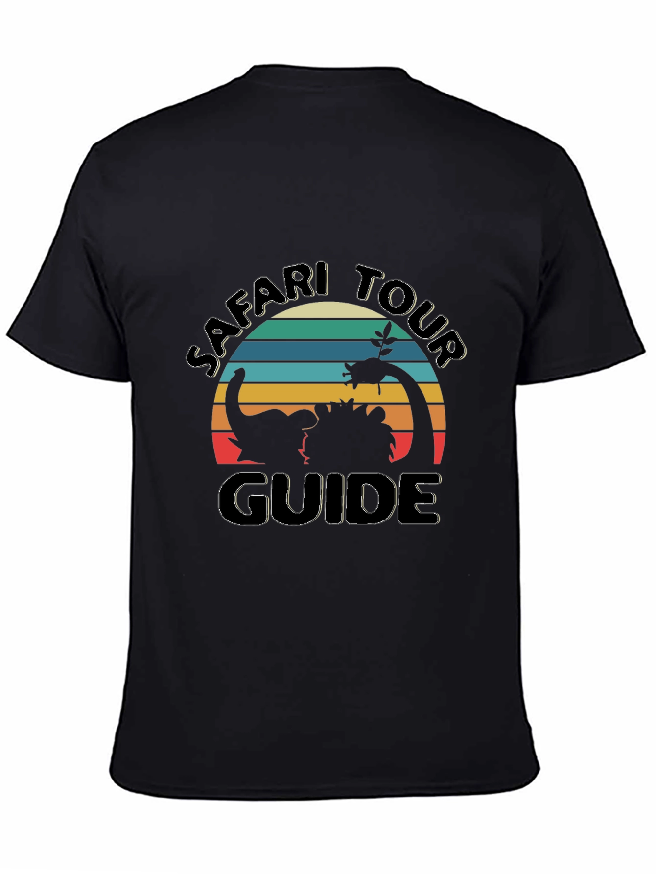 Safari Tour Guide Graphic Tee - Black Cotton