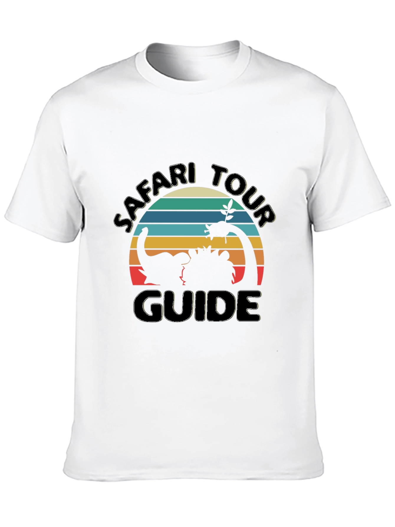 Safari Tour Guide Graphic Tee - Black Cotton