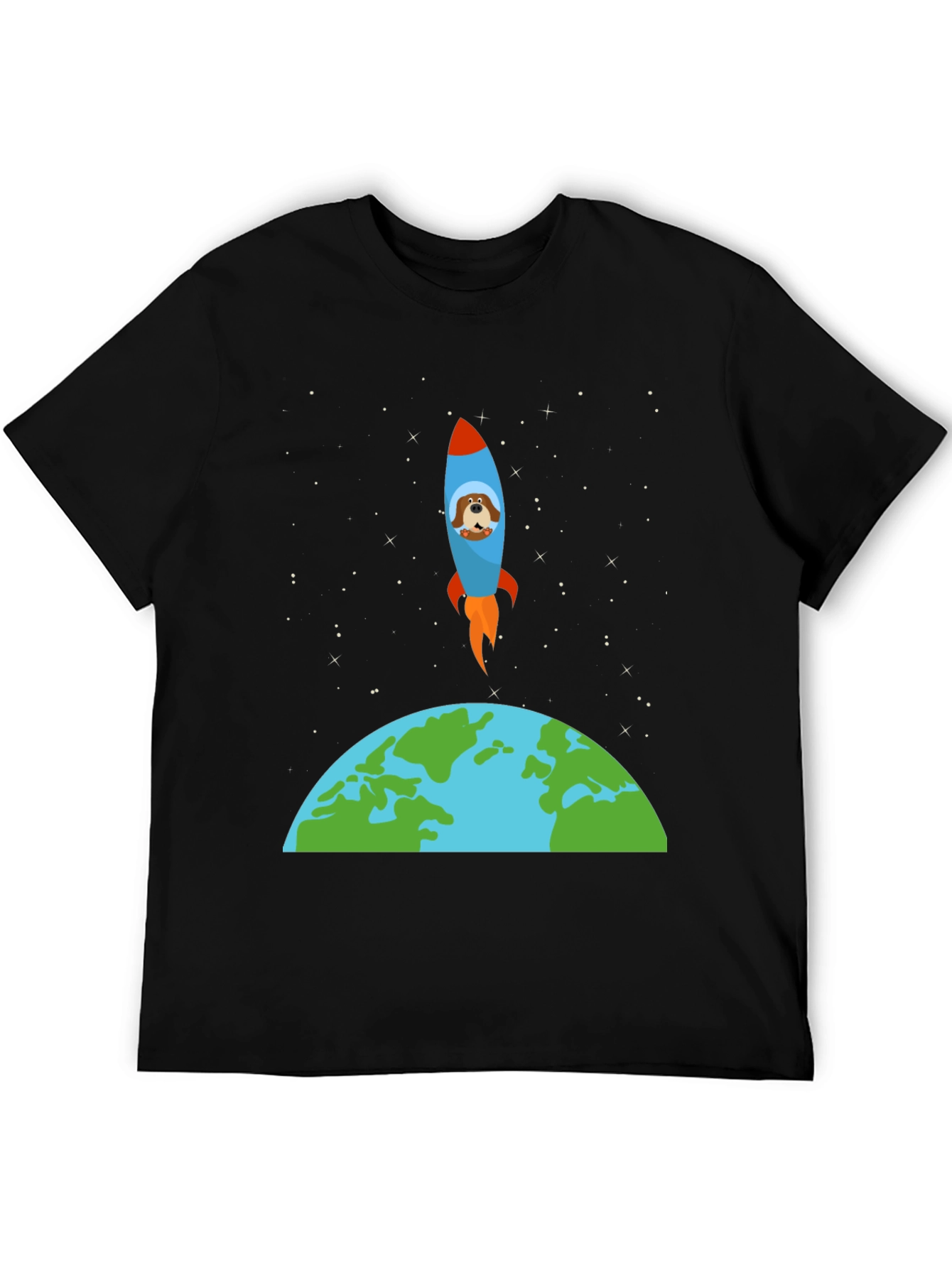 Dog in Space Rocket T-Shirt