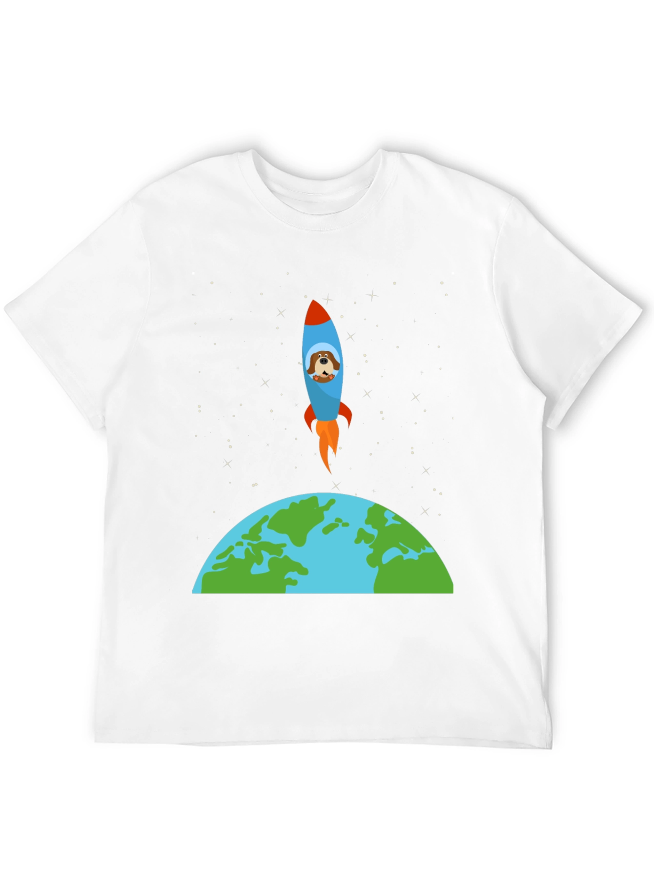 Dog in Space Rocket T-Shirt