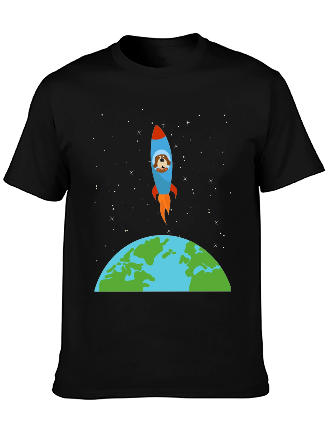 Dog in Space Rocket T-Shirt