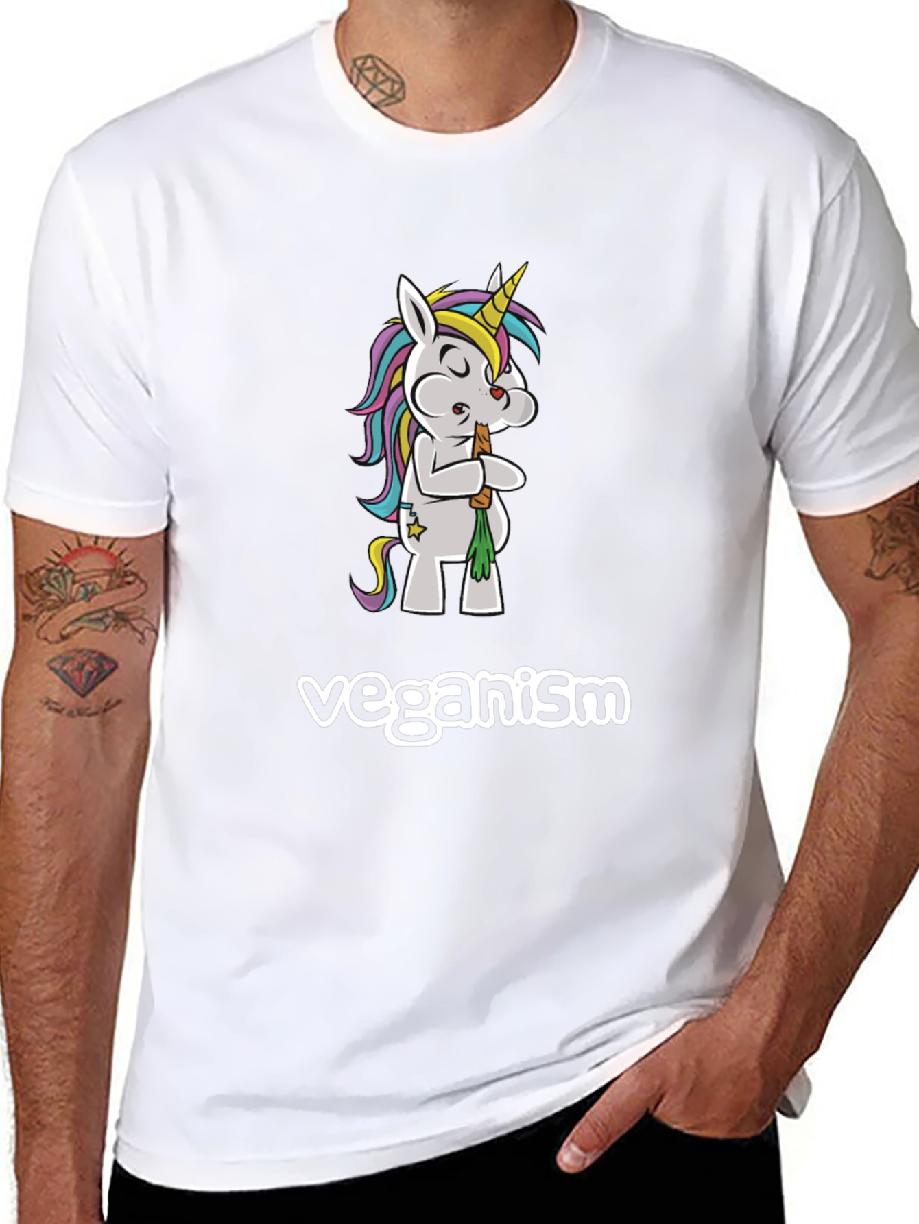 Vegan Unicorn T-Shirt - Cartoon Tee