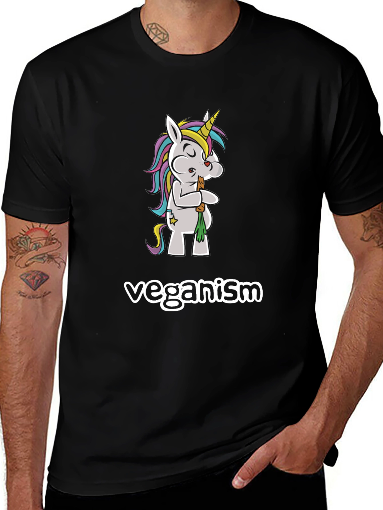 Vegan Unicorn T-Shirt - Cartoon Tee